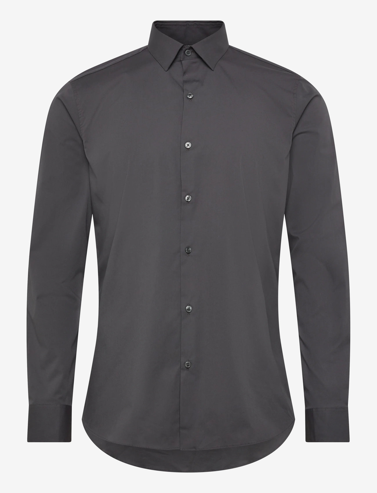 Calvin Klein - SLIM ESSENTIALS POPLIN STR SLD - carbon - 0