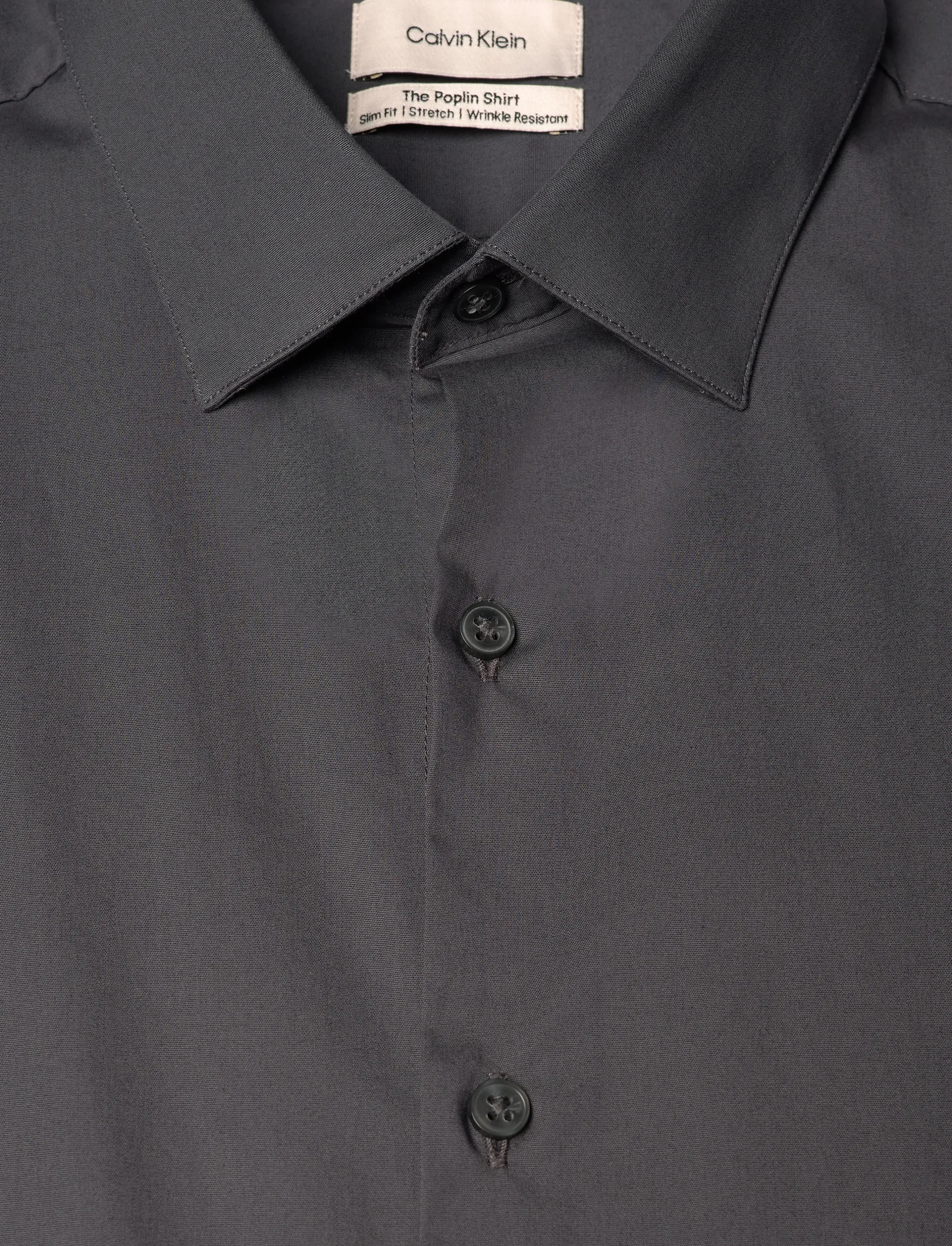 Calvin Klein - SLIM ESSENTIALS POPLIN STR SLD - carbon - 2