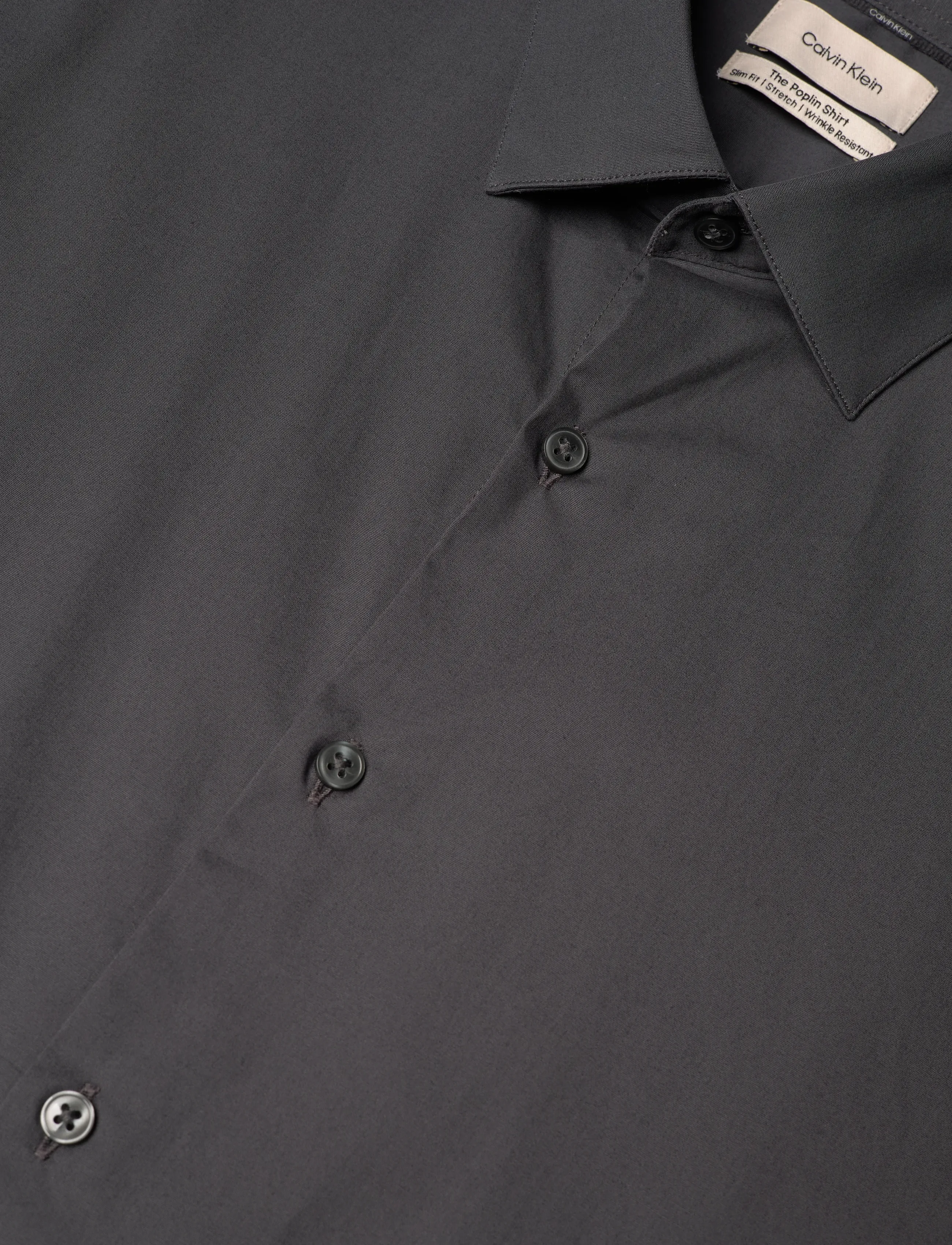 Calvin Klein - SLIM ESSENTIALS POPLIN STR SLD - carbon - 3