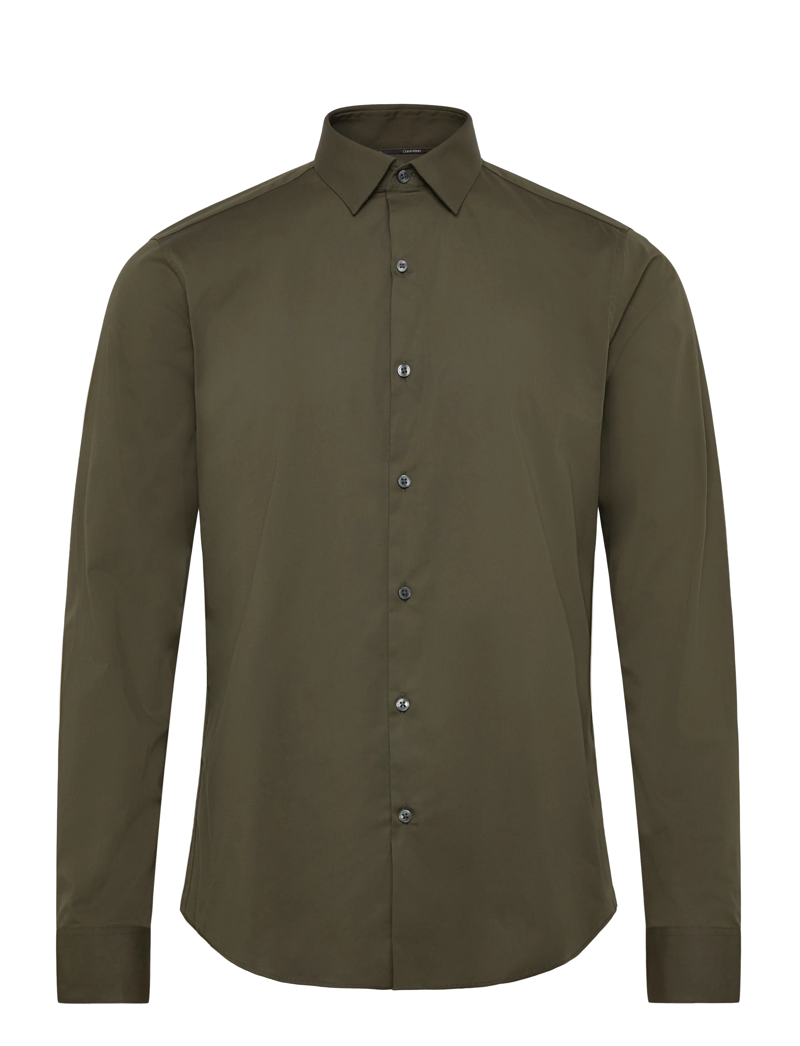 Calvin Klein - SLIM ESSENTIALS POPLIN STR SLD - forest - 0