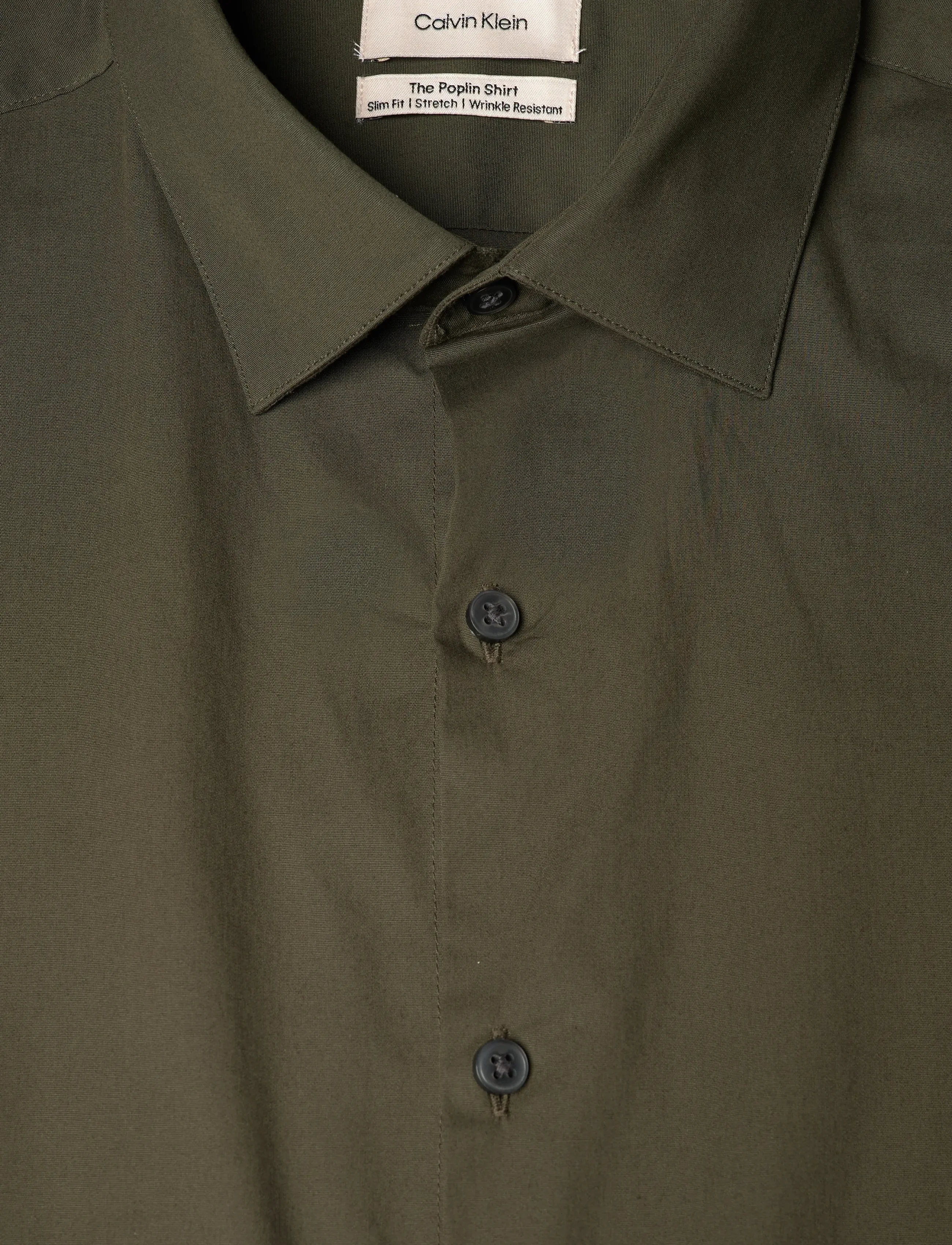 Calvin Klein - SLIM ESSENTIALS POPLIN STR SLD - forest - 2
