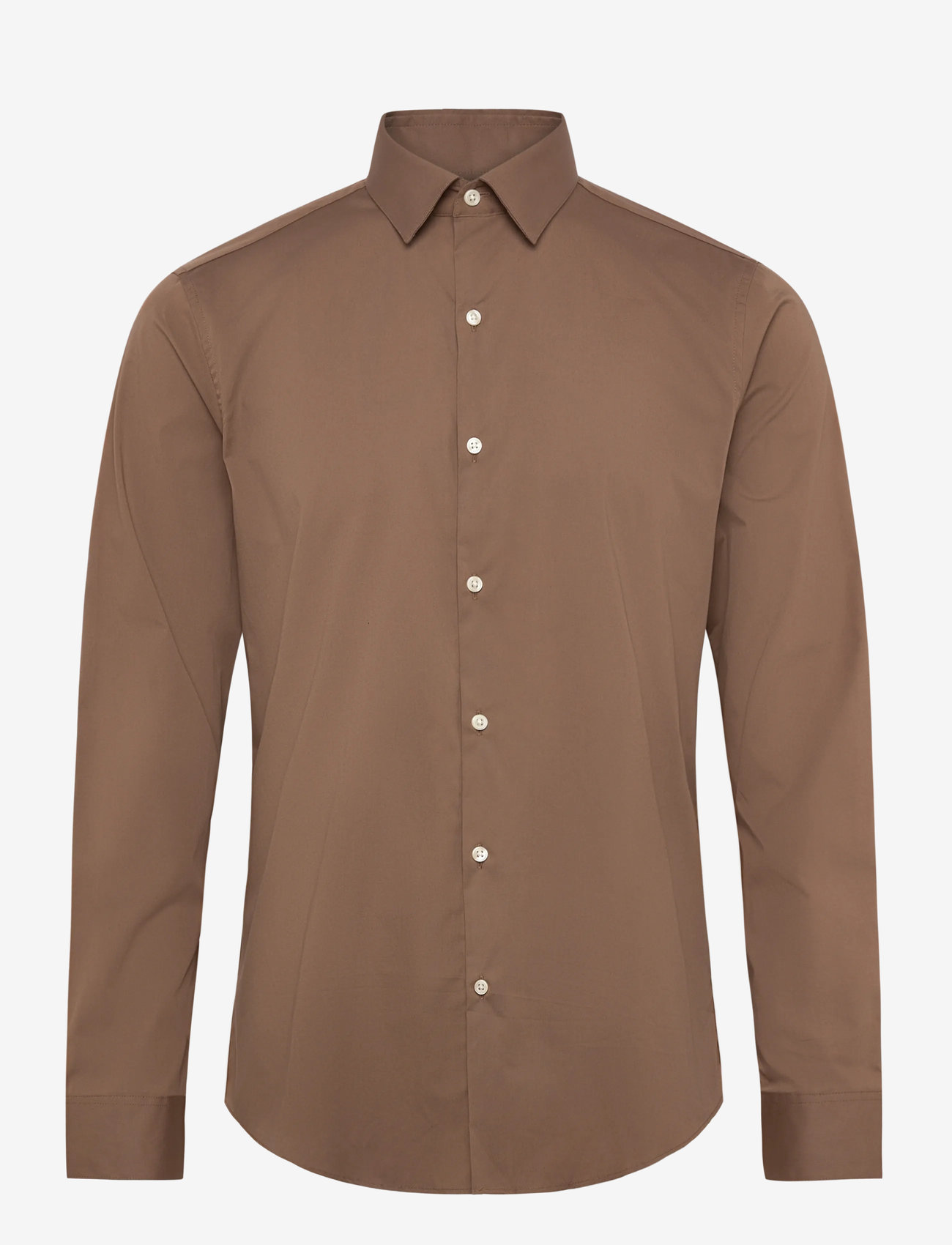 Calvin Klein - SLIM ESSENTIALS POPLIN STR SLD - kostymskjortor - new tan - 0