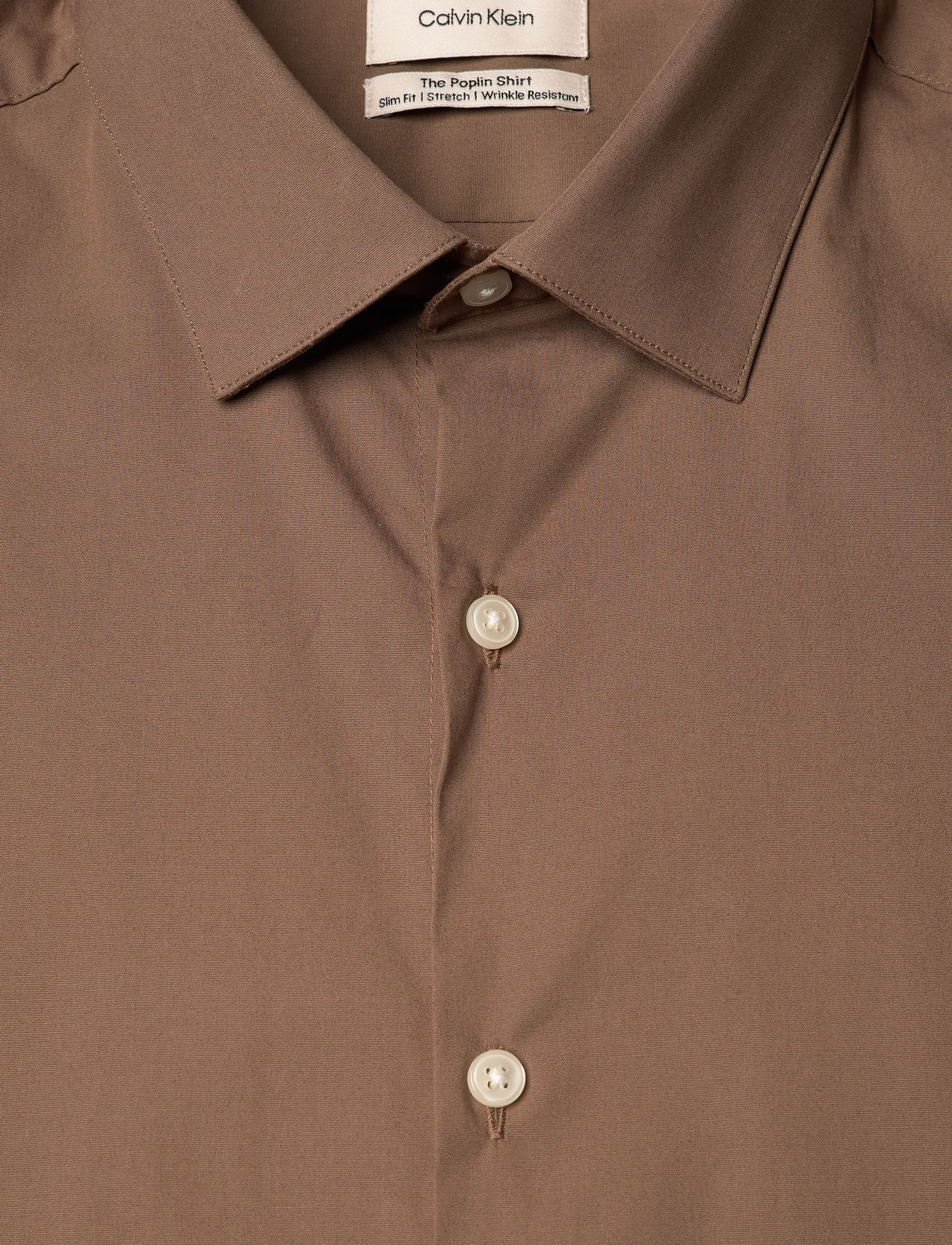 Calvin Klein - SLIM ESSENTIALS POPLIN STR SLD - business-hemden - new tan - 2