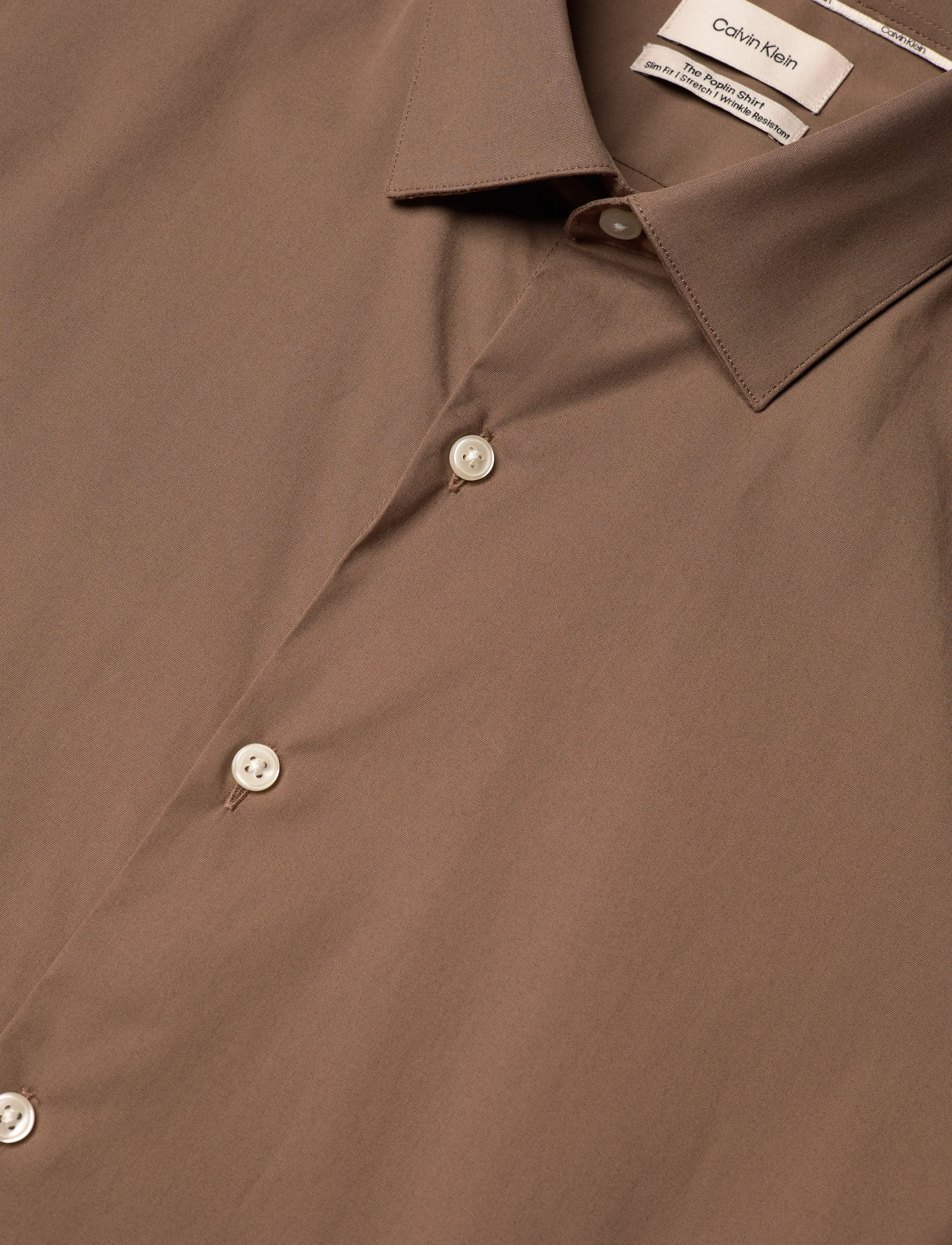 Calvin Klein - SLIM ESSENTIALS POPLIN STR SLD - business-hemden - new tan - 3