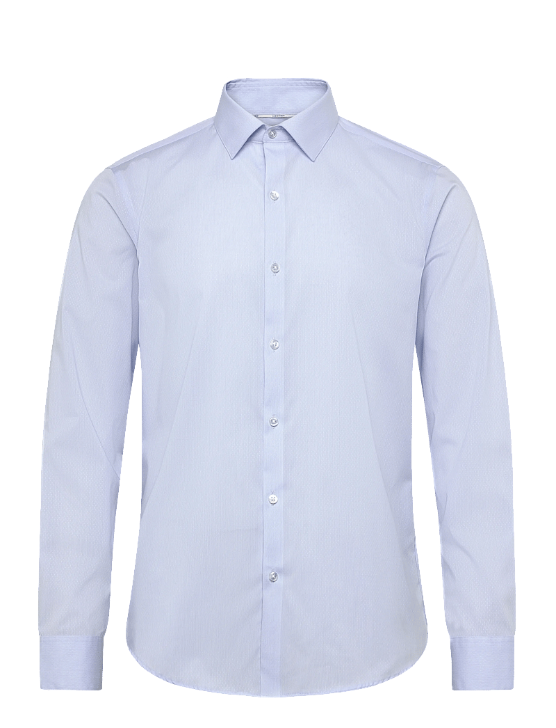 Calvin Klein - SLIM MID TWILL STR SLD - kostymskjortor - blue - 0