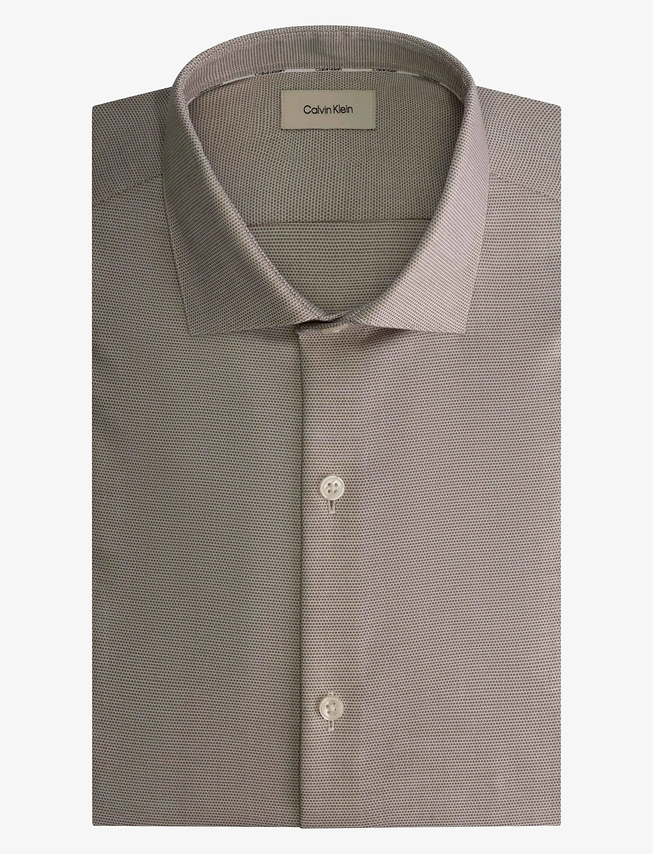 Calvin Klein - SLIM MID TWILL STR SLD - formelle hemden - taupe - 0