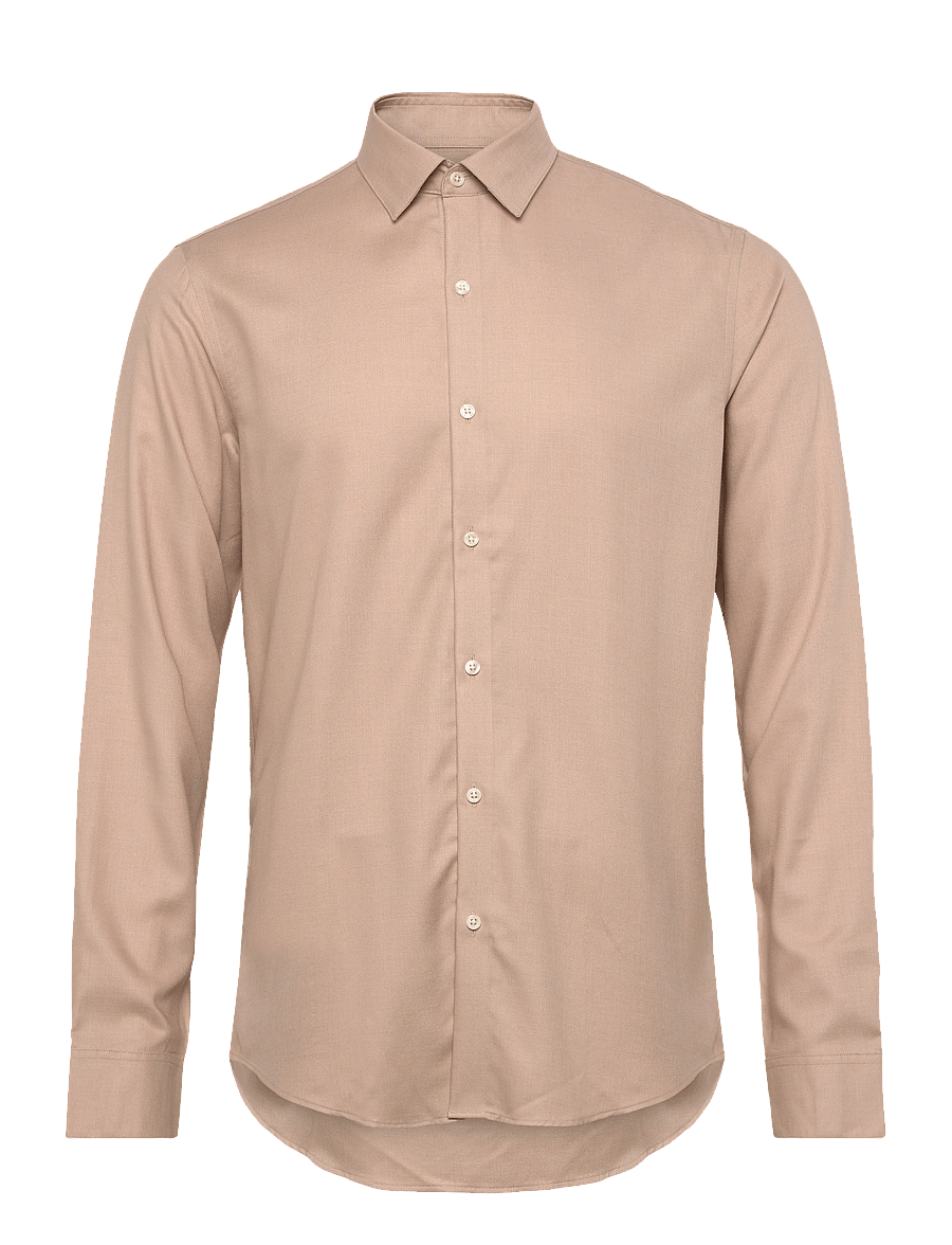 Calvin Klein - SLIM SFT SEASNL COMF SLD - formal shirts - tan - 1