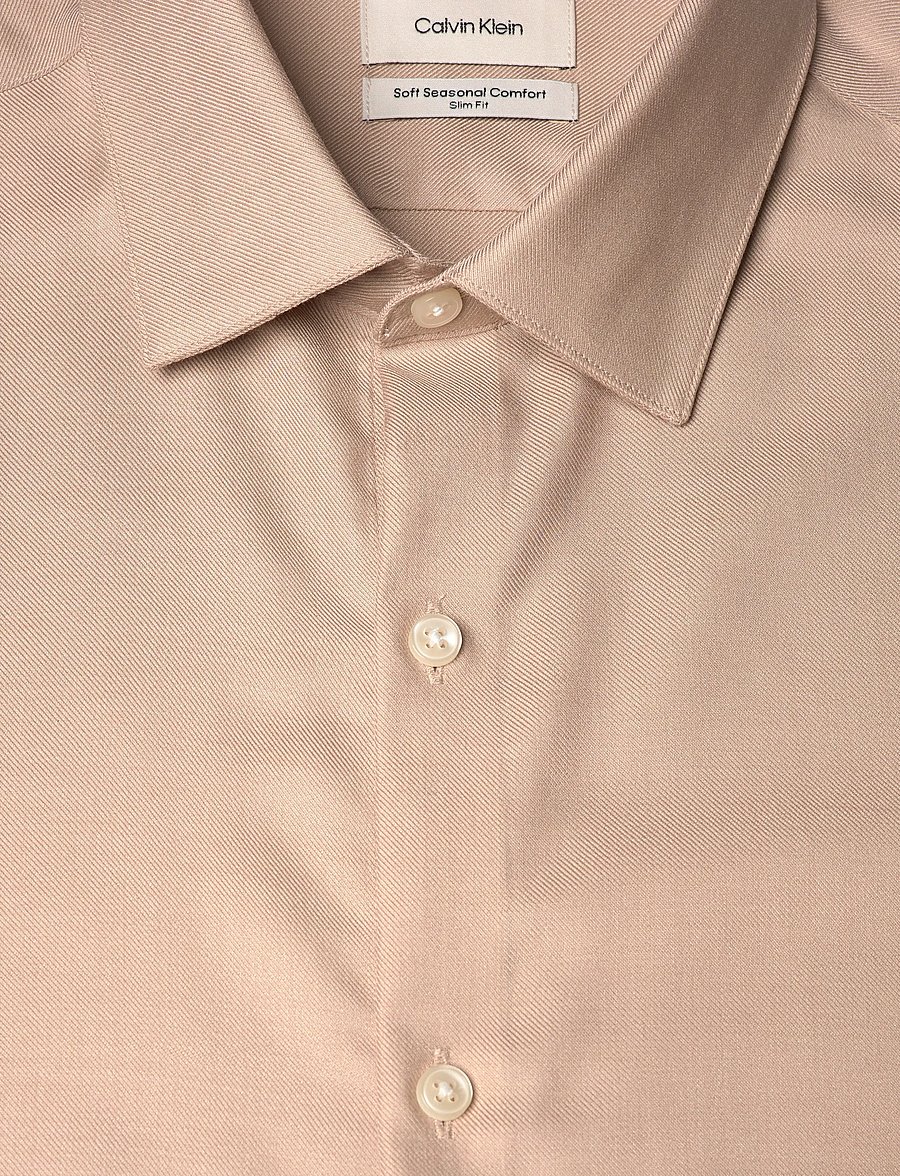 Calvin Klein - SLIM SFT SEASNL COMF SLD - formal shirts - tan - 5