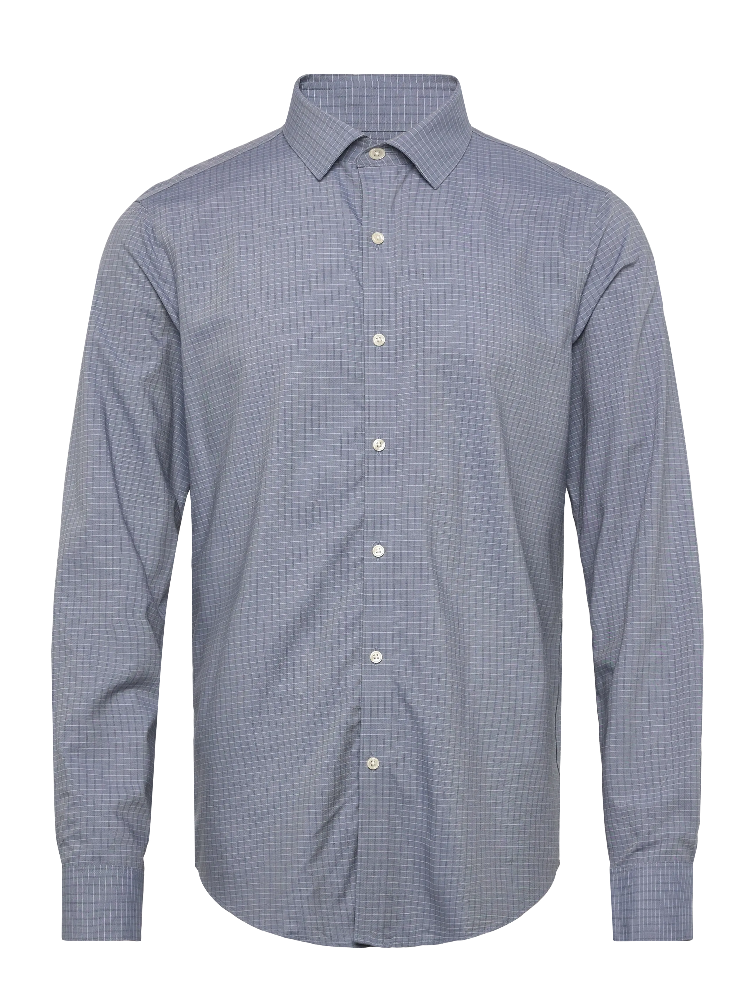 CALVIN KLEIN Slim Sft Seasnl Comf Chk Blau - 42 - Herren