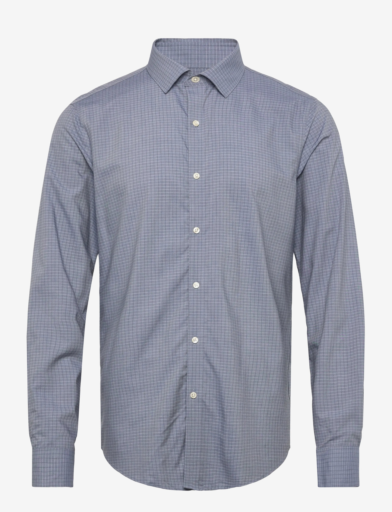 Calvin Klein - SLIM SFT SEASNL COMF CHK - checkered shirts - steel blue - 0