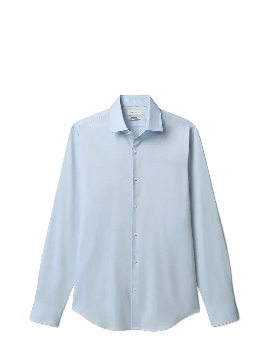 Calvin Klein - SLIM ESNTL POPLIN STR SLD - kostymskjortor - blue - 1
