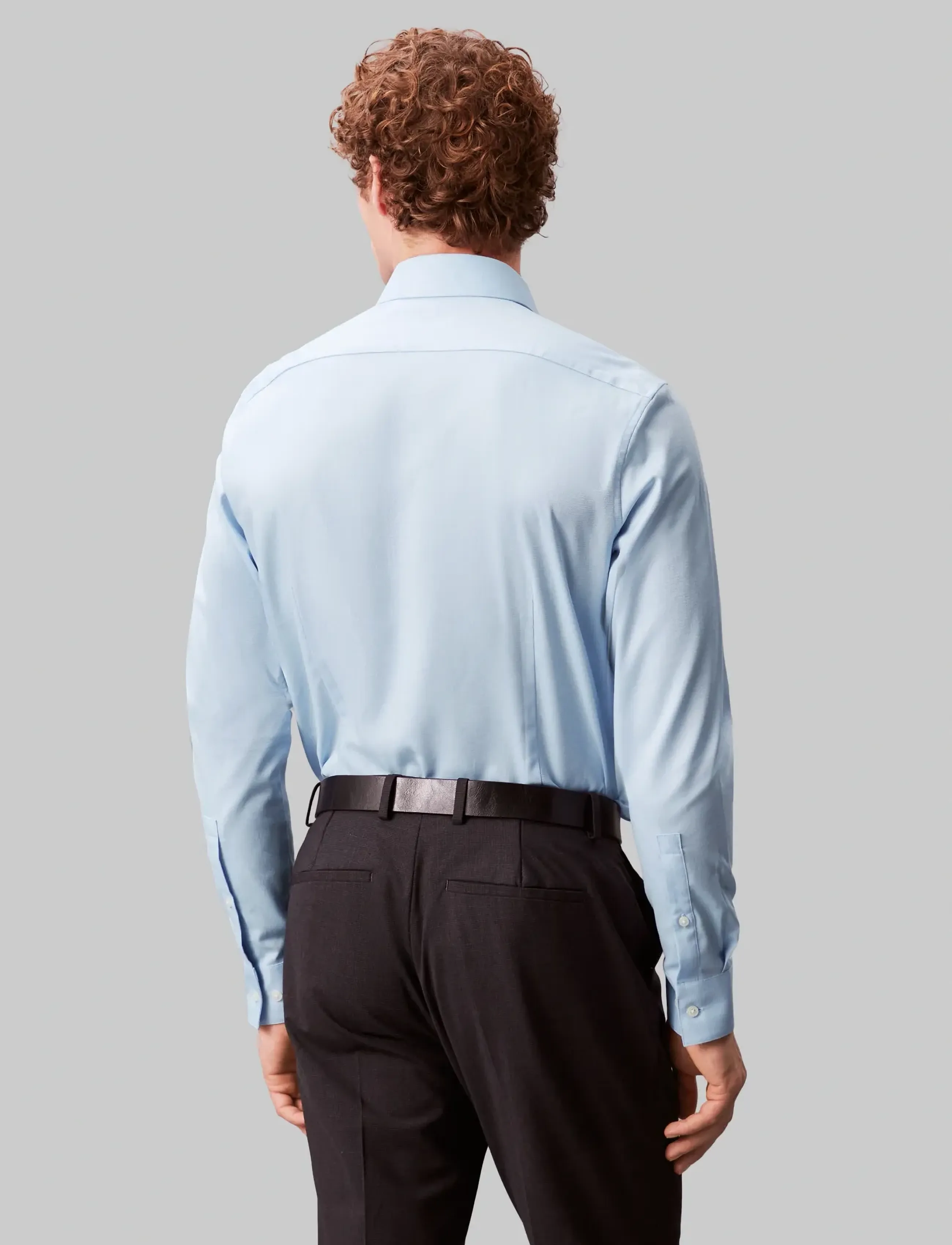 Calvin Klein - SLIM ESNTL POPLIN STR SLD - formelle hemden - blue - 2