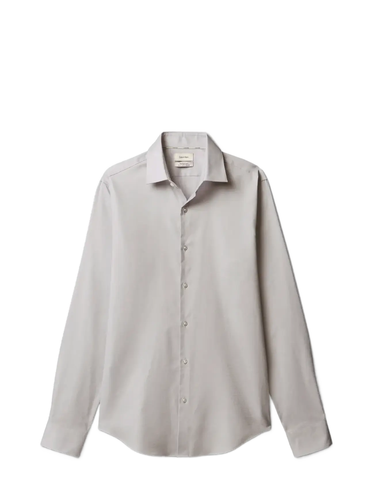 CALVIN KLEIN Slim Esntl Poplin Str Sld Grau - 44 - Herren
