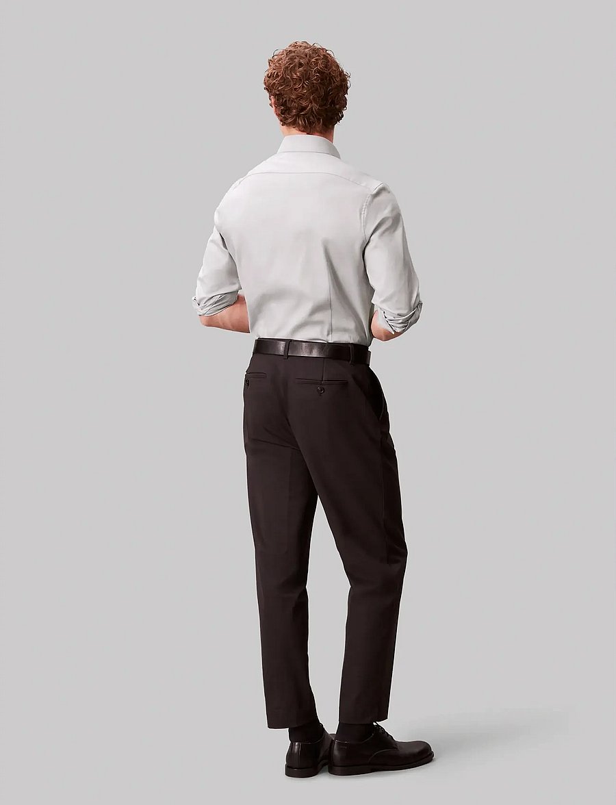 Calvin Klein - SLIM ESNTL POPLIN STR SLD - formal shirts - grey - 2