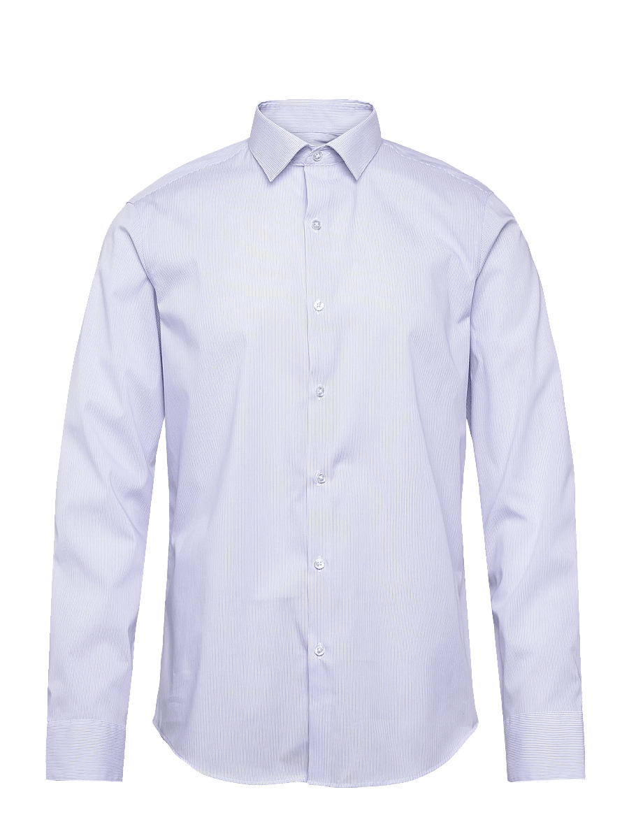 Calvin Klein - SLIM STR COLLAR STP - kostymskjortor - stream - 0