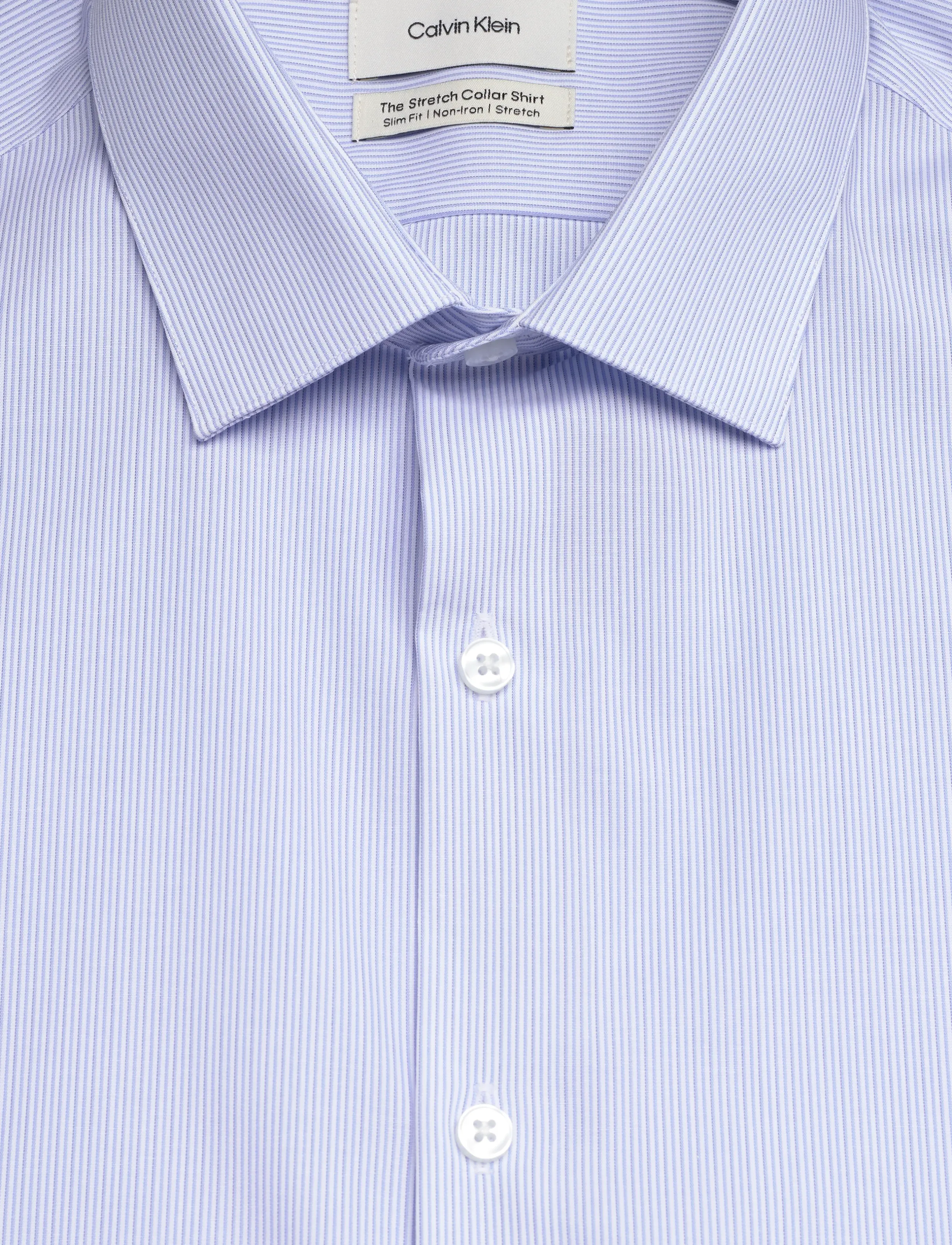 Calvin Klein - SLIM STR COLLAR STP - formele overhemden - stream - 2