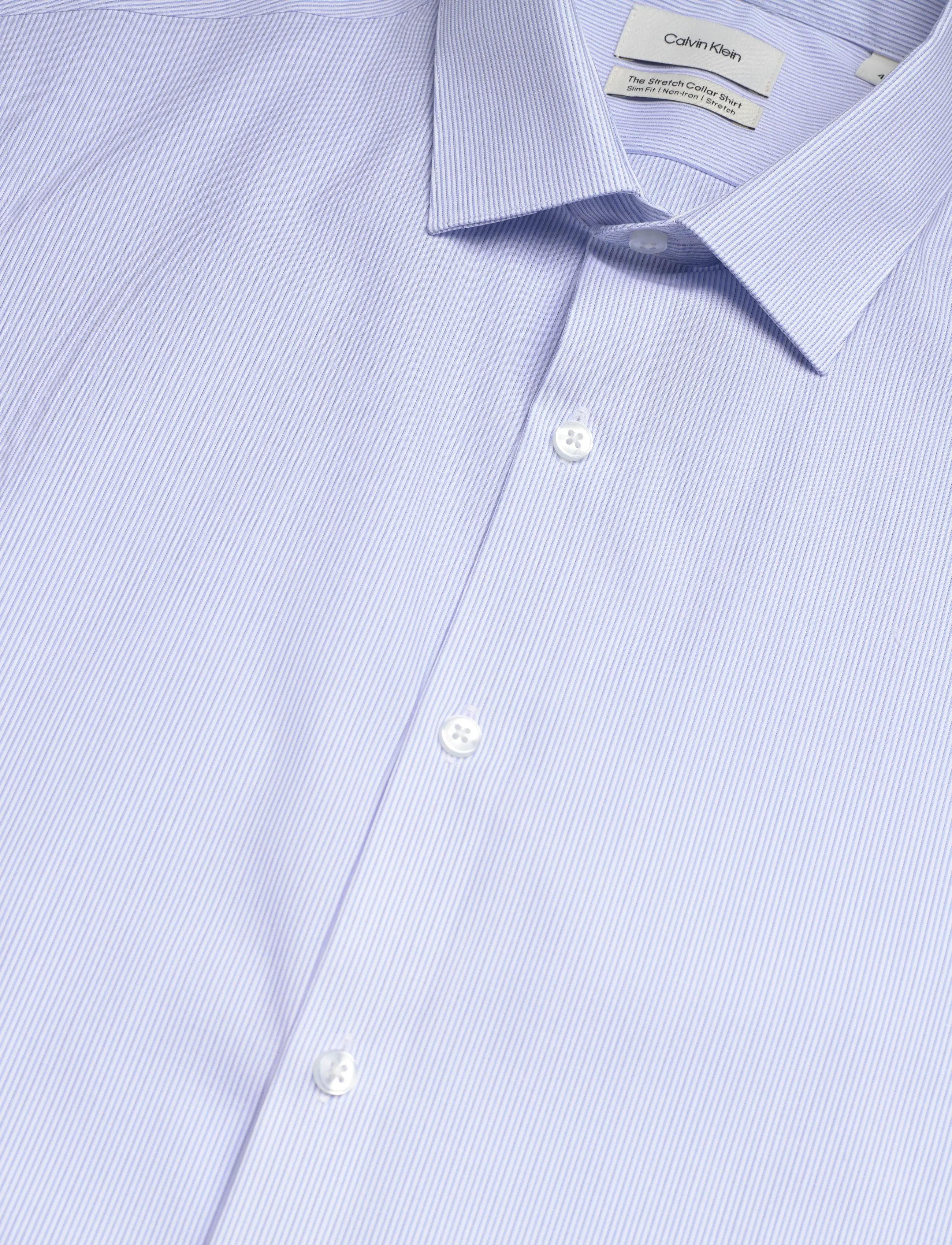 Calvin Klein - SLIM STR COLLAR STP - formele overhemden - stream - 3