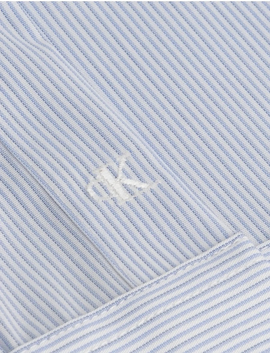 Calvin Klein - SLIM STR COLLAR STP - kostymskjortor - stream - 4