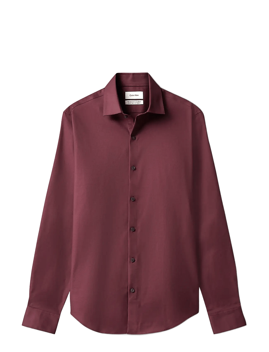 Calvin Klein - SLIM STR COLLAR SLD - formelle hemden - burgundy - 1