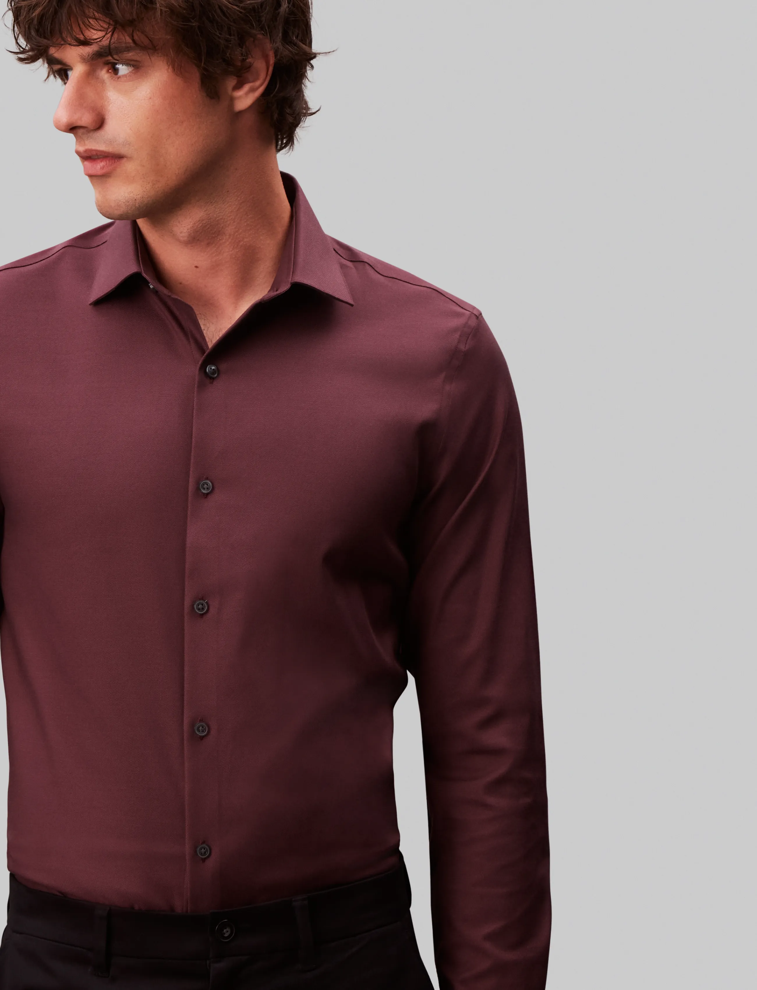 Calvin Klein Slim Str Collar Sld kostymskjortor herr – bild 6