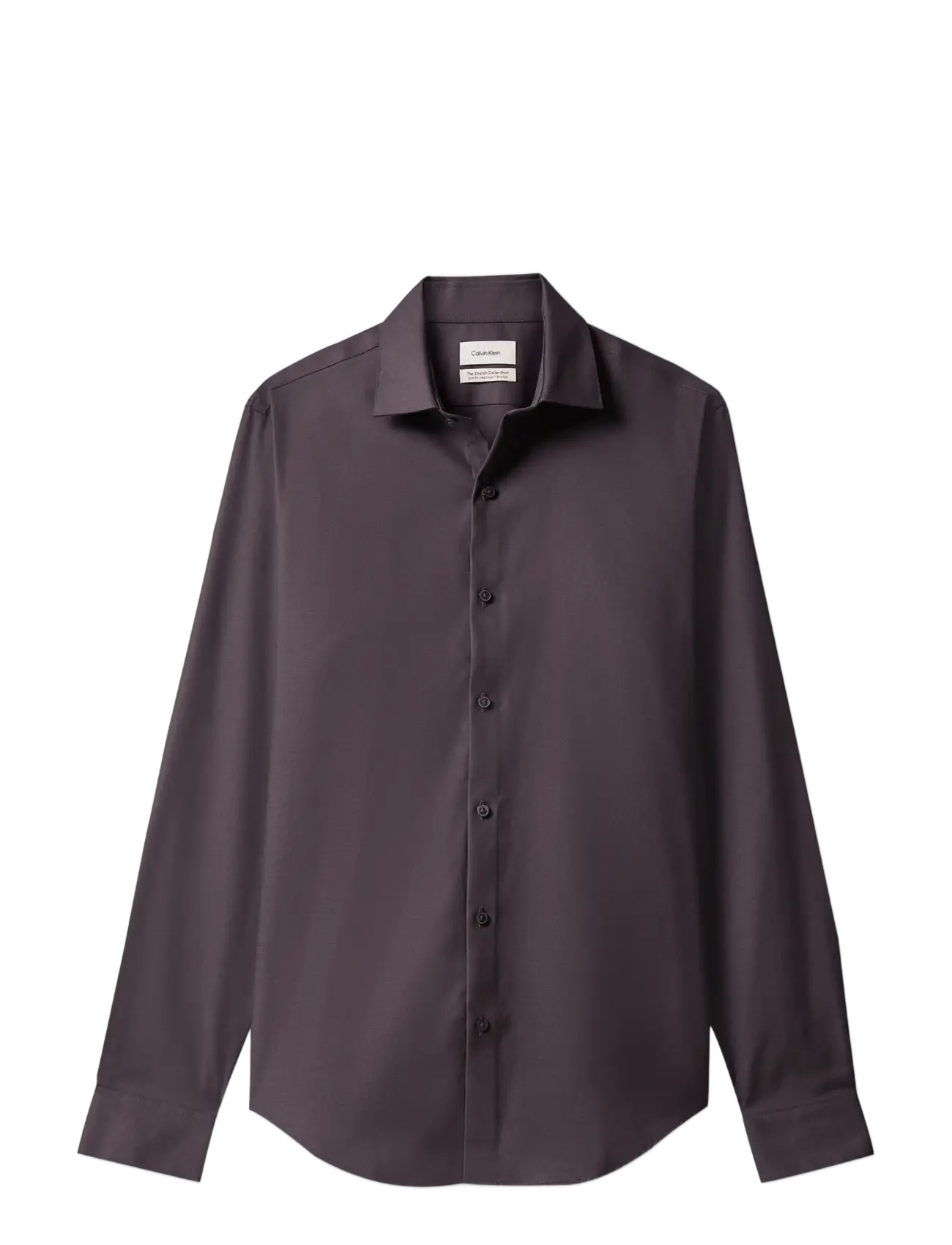 Calvin Klein - SLIM STR COLLAR SLD - ametlikud särgid - charcoal - 1