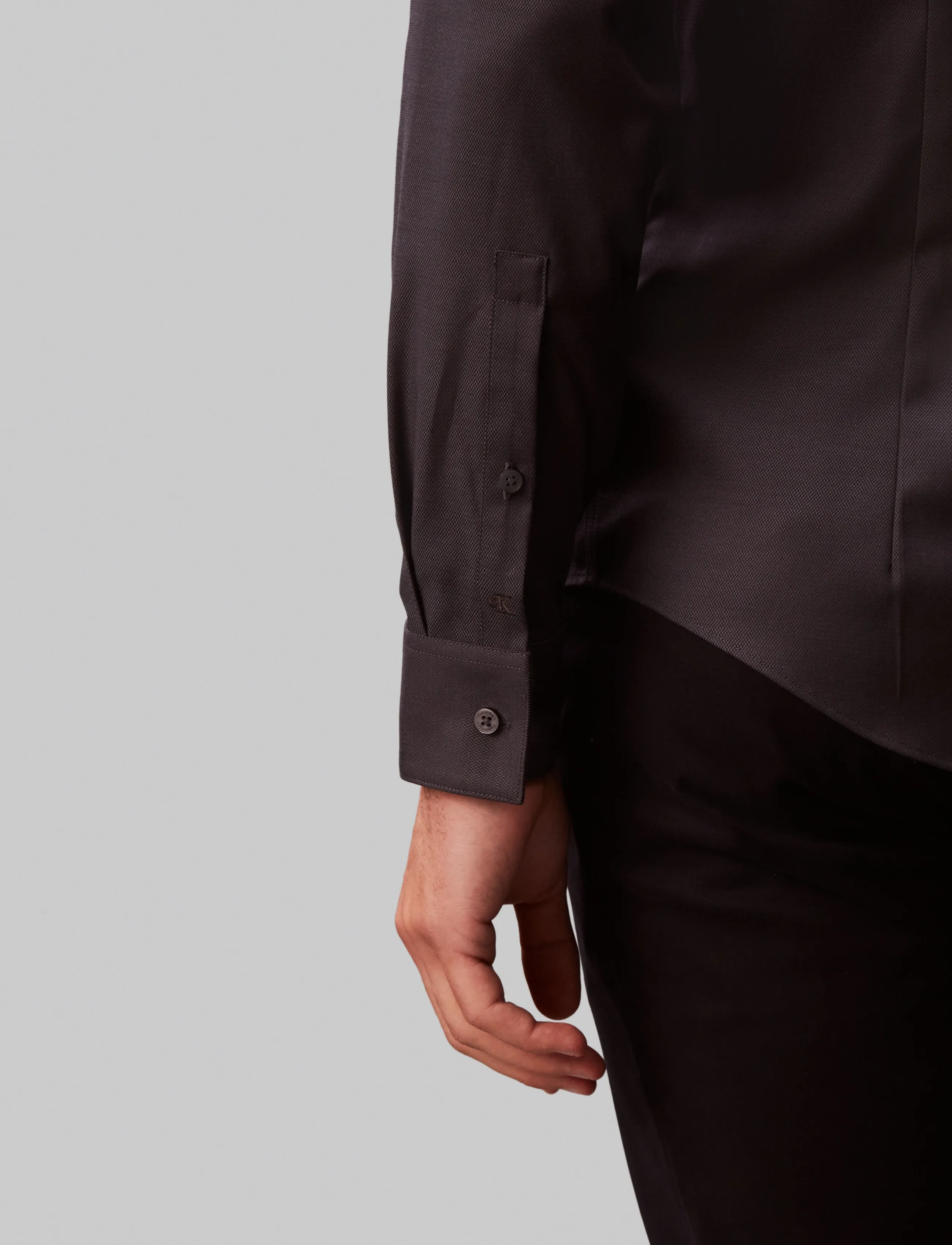 Calvin Klein Slim Str Collar Sld kostymskjortor herr – bild 6