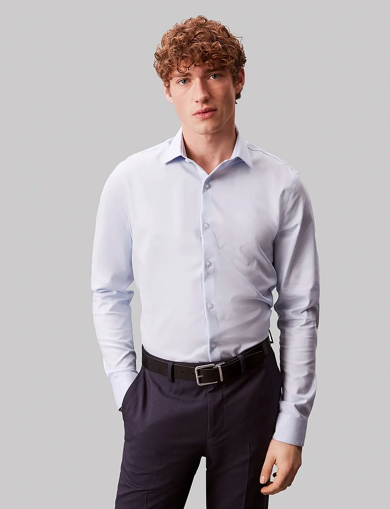 Calvin Klein - SLIM STR COLLAR SLD - formelle hemden - navy - 2