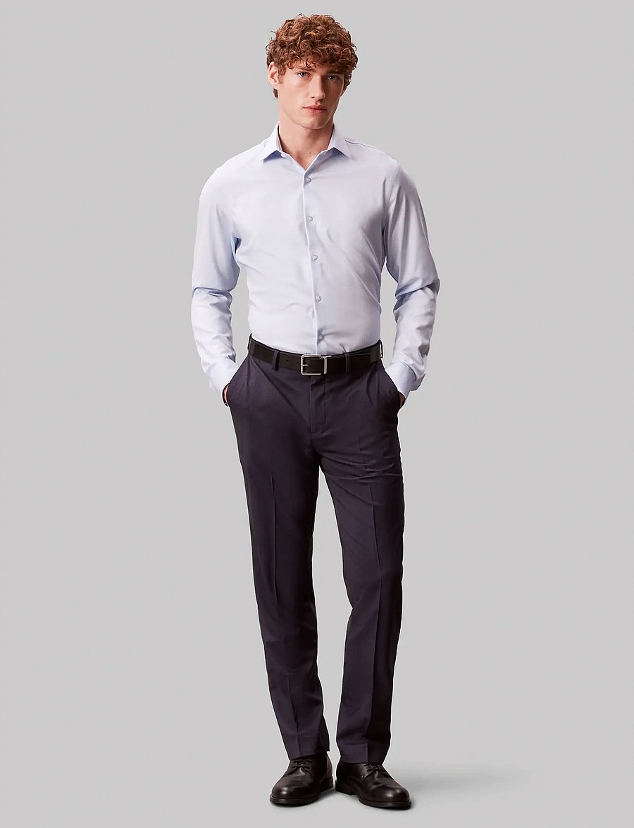 Calvin Klein - SLIM STR COLLAR SLD - formelle hemden - navy - 3