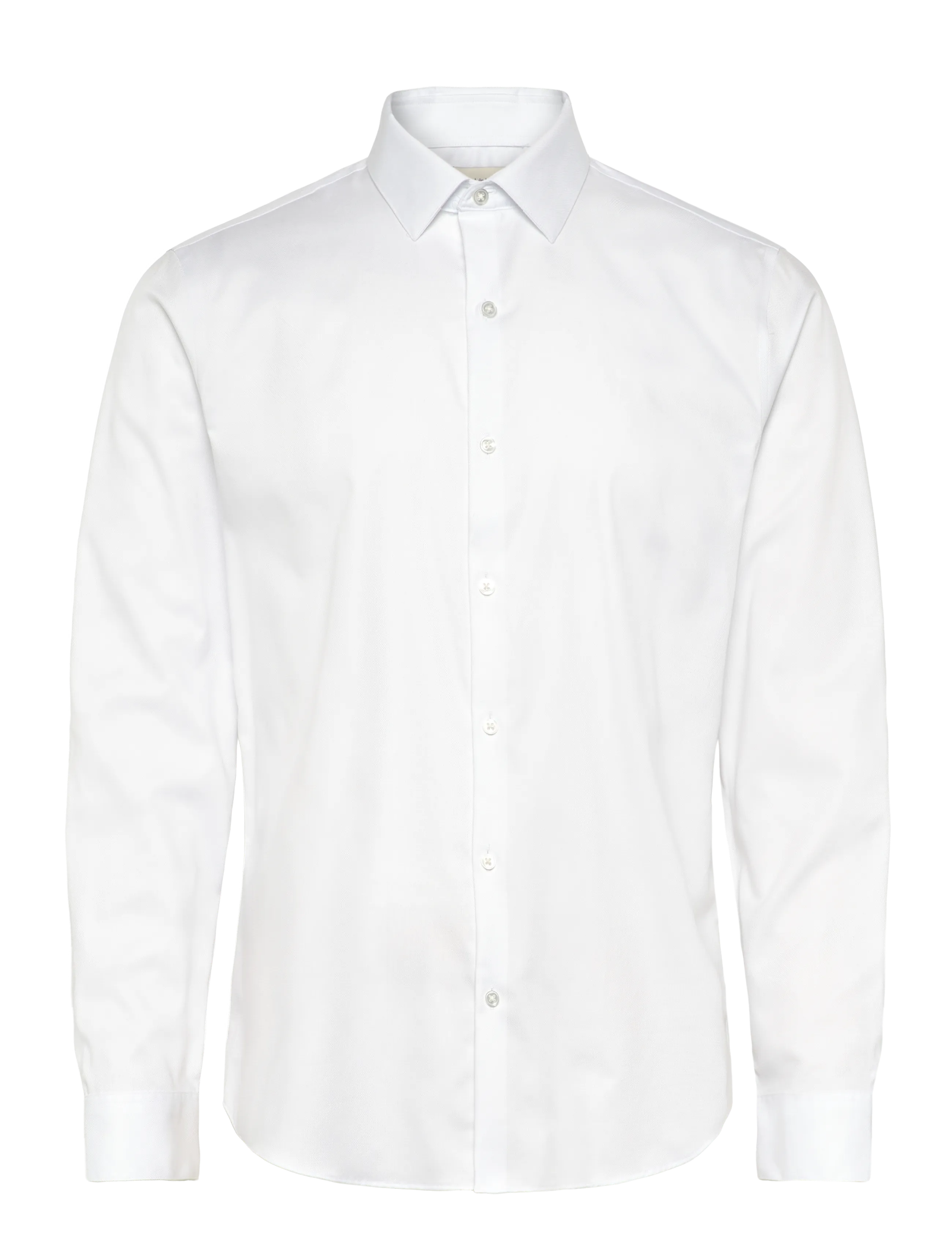 Calvin Klein SLIM STR COLLAR SLD - Kostymskjortor - WHITE / white