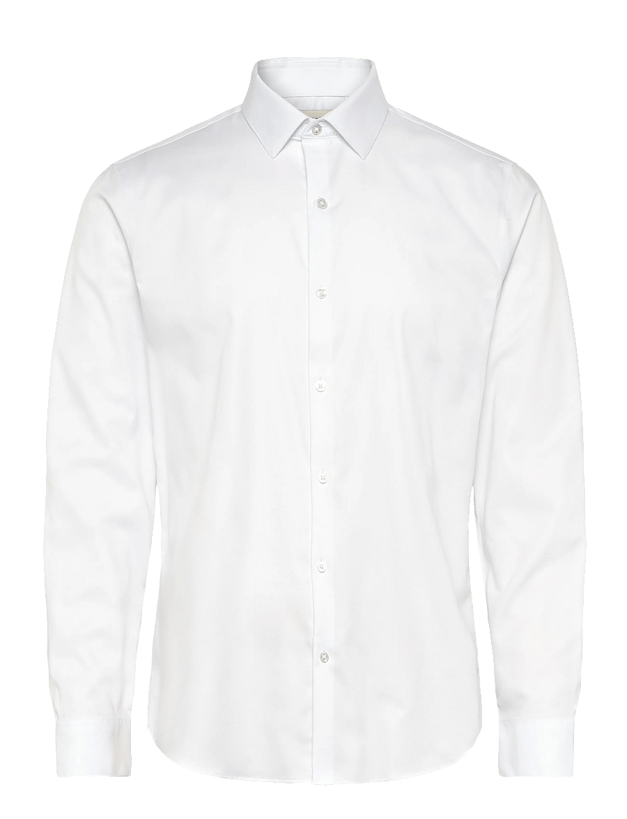 Calvin Klein - SLIM STR COLLAR SLD - kostymskjortor - white - 1