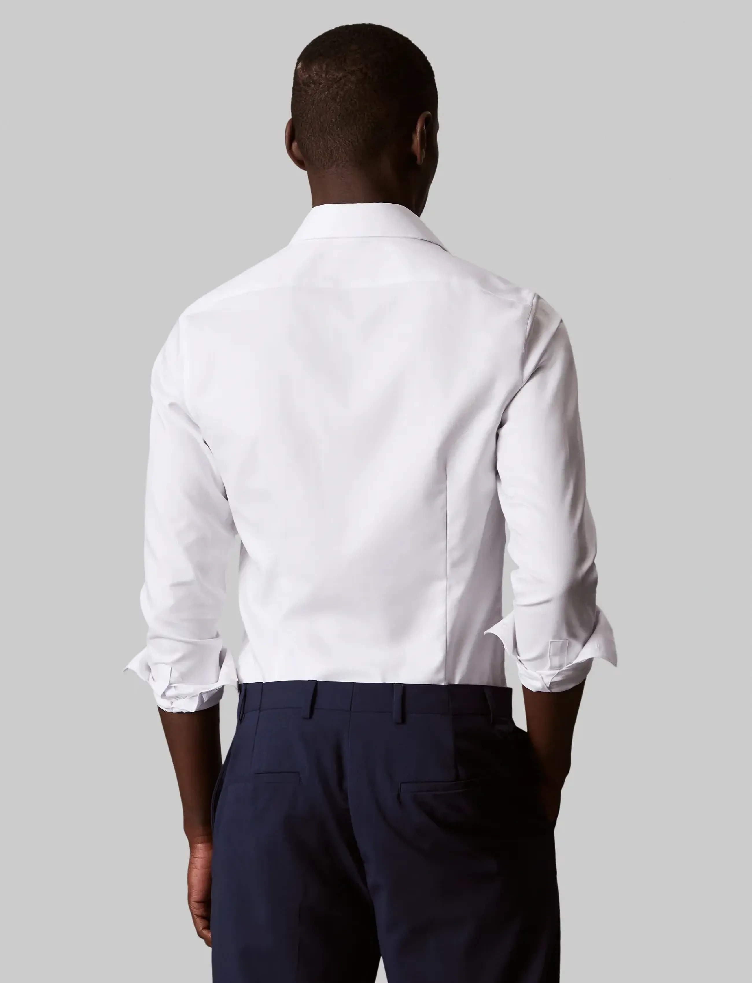 Calvin Klein - SLIM STR COLLAR SLD - business shirts - white - 3