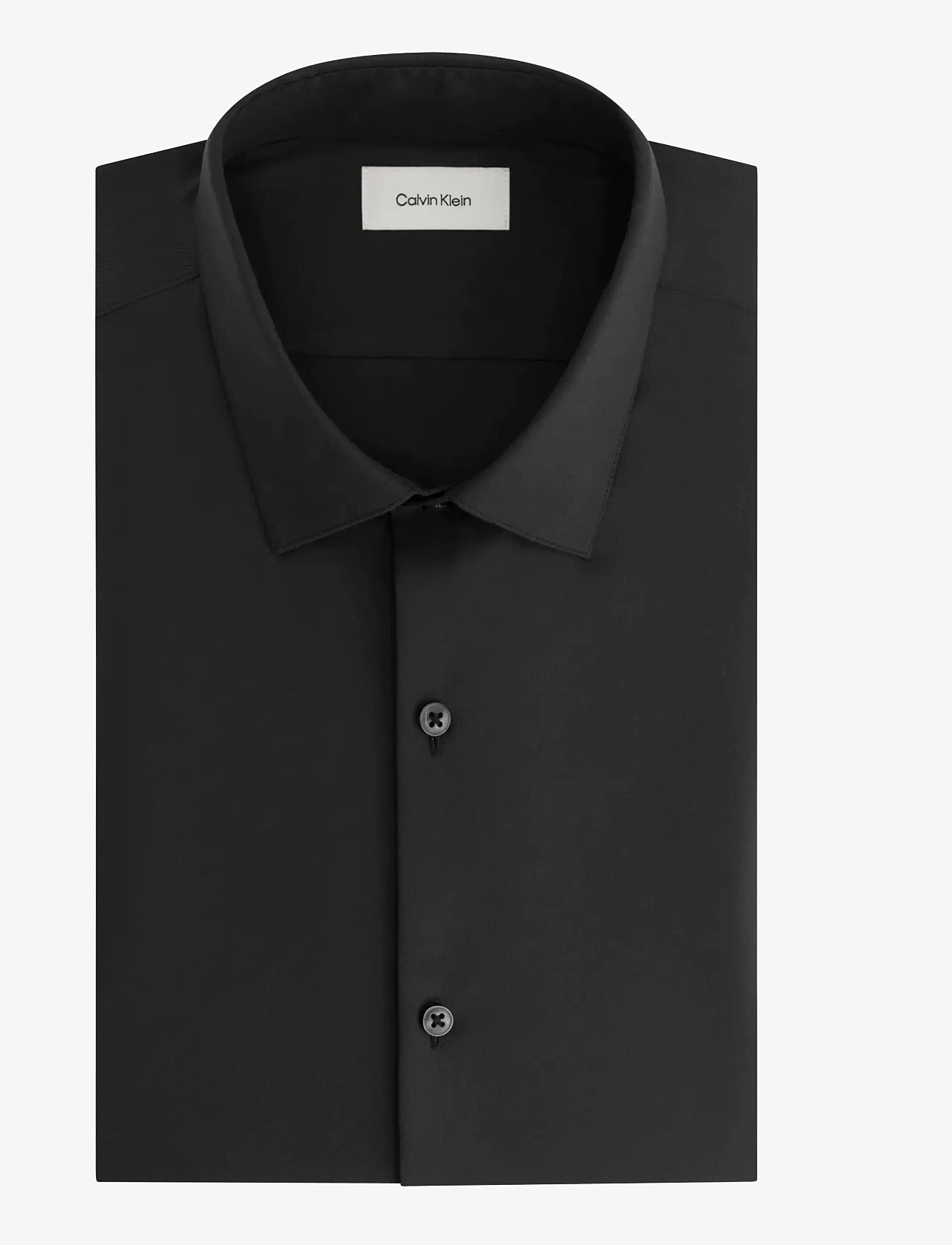 Calvin Klein - SLIM ACTV PERF STR SLD - kostymskjortor - black - 0