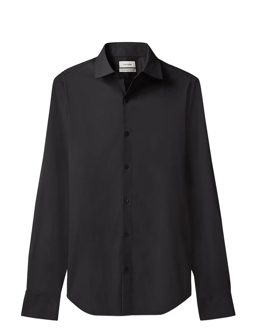 Calvin Klein - SLIM ACTV PERF STR SLD - kostymskjortor - black - 0