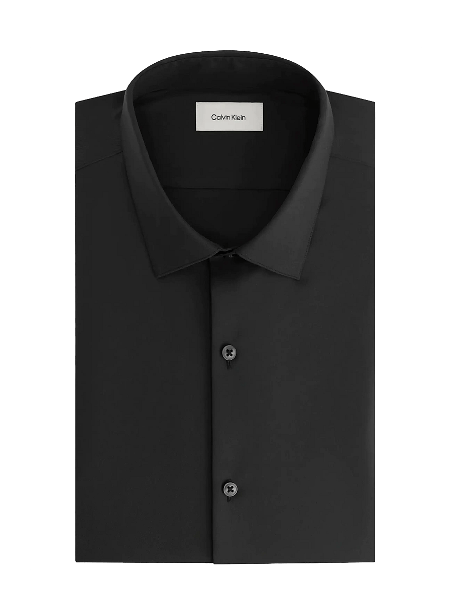 Calvin Klein - SLIM ACTV PERF STR SLD - formelle hemden - black - 0