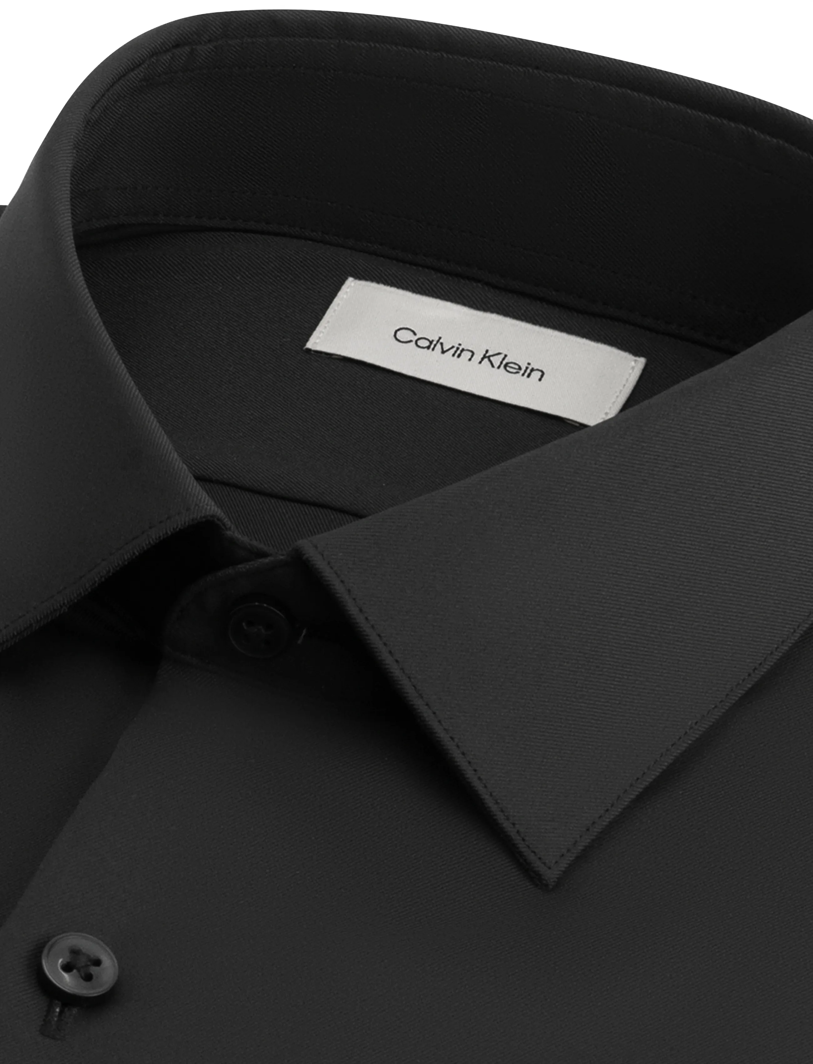 Calvin Klein - SLIM ACTV PERF STR SLD - formal shirts - black - 1
