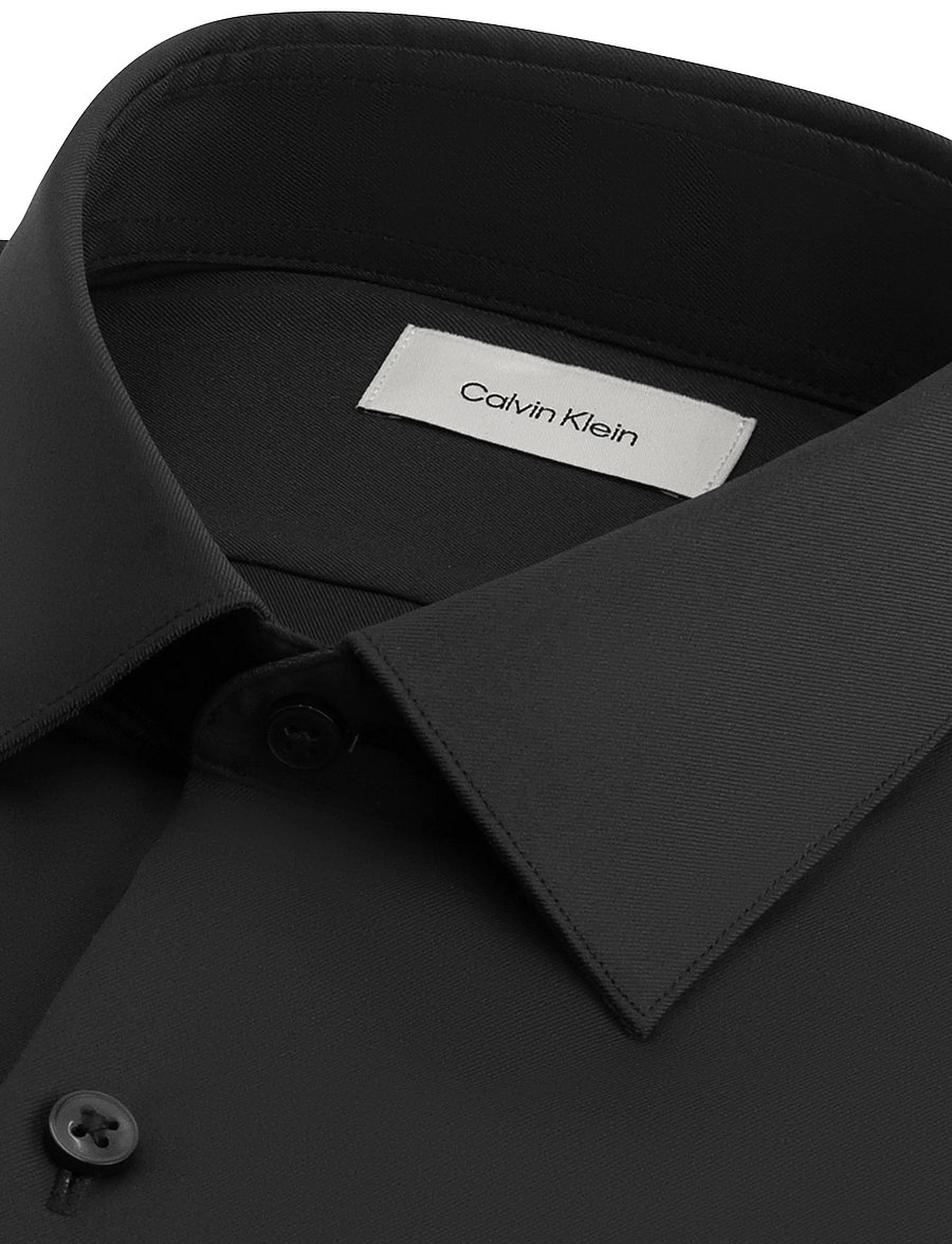 Calvin Klein - SLIM ACTV PERF STR SLD - formal shirts - black - 1