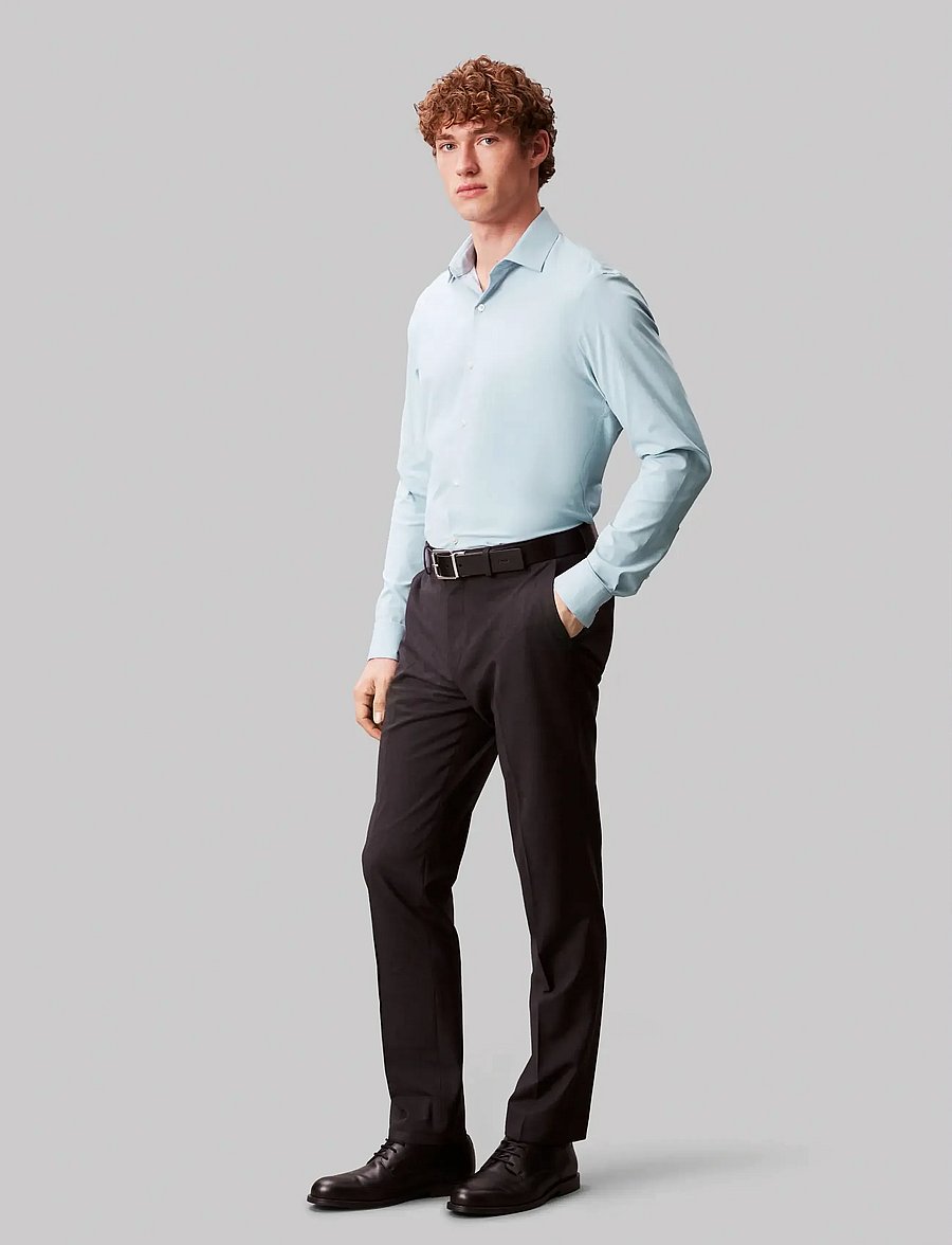 Calvin Klein - SLIM ACTV PERF STR SLD - pidulikud särgid - deep navy - 4