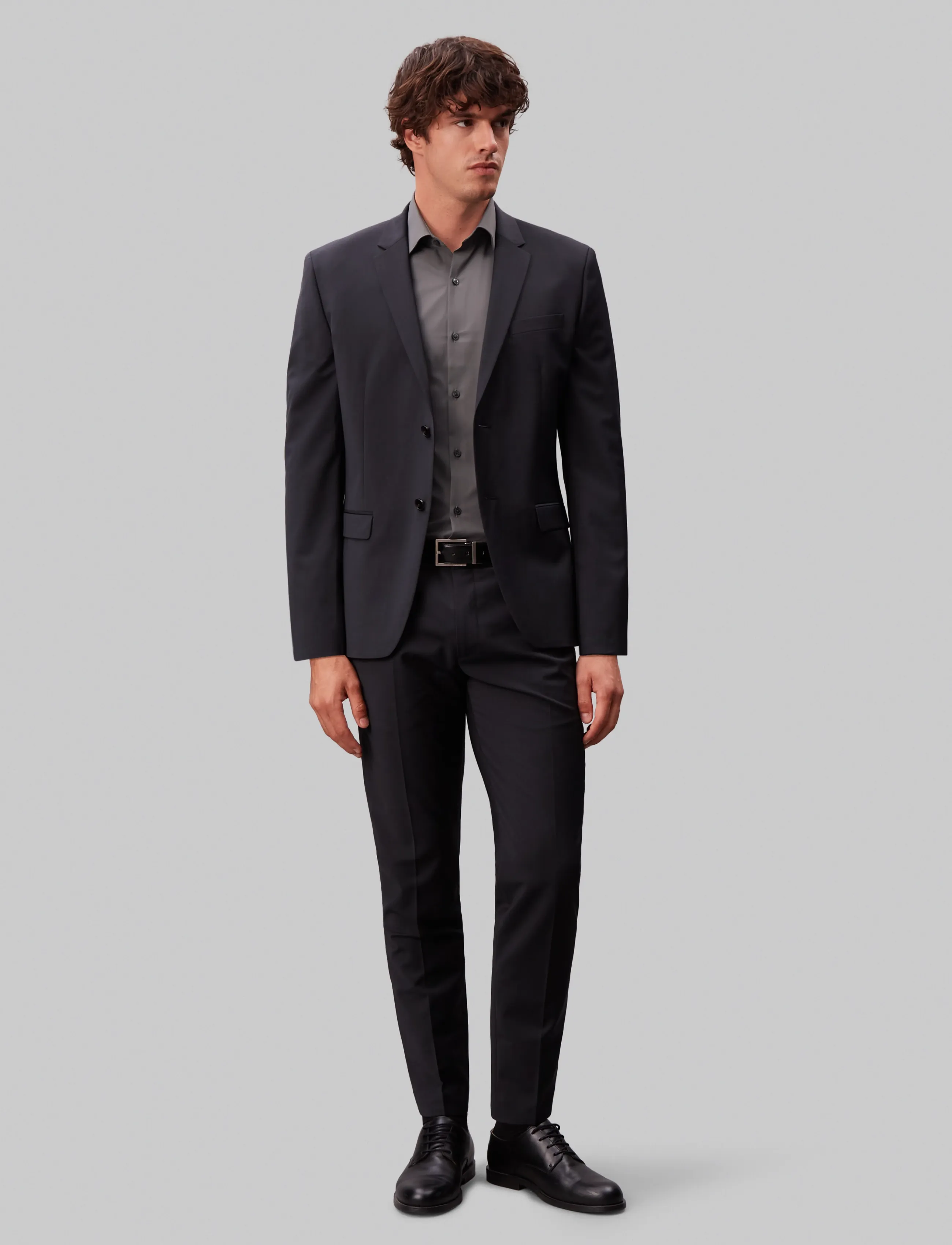 Calvin Klein - SLIM ACTV PERF STR SLD - kostymskjortor - magnet - 5