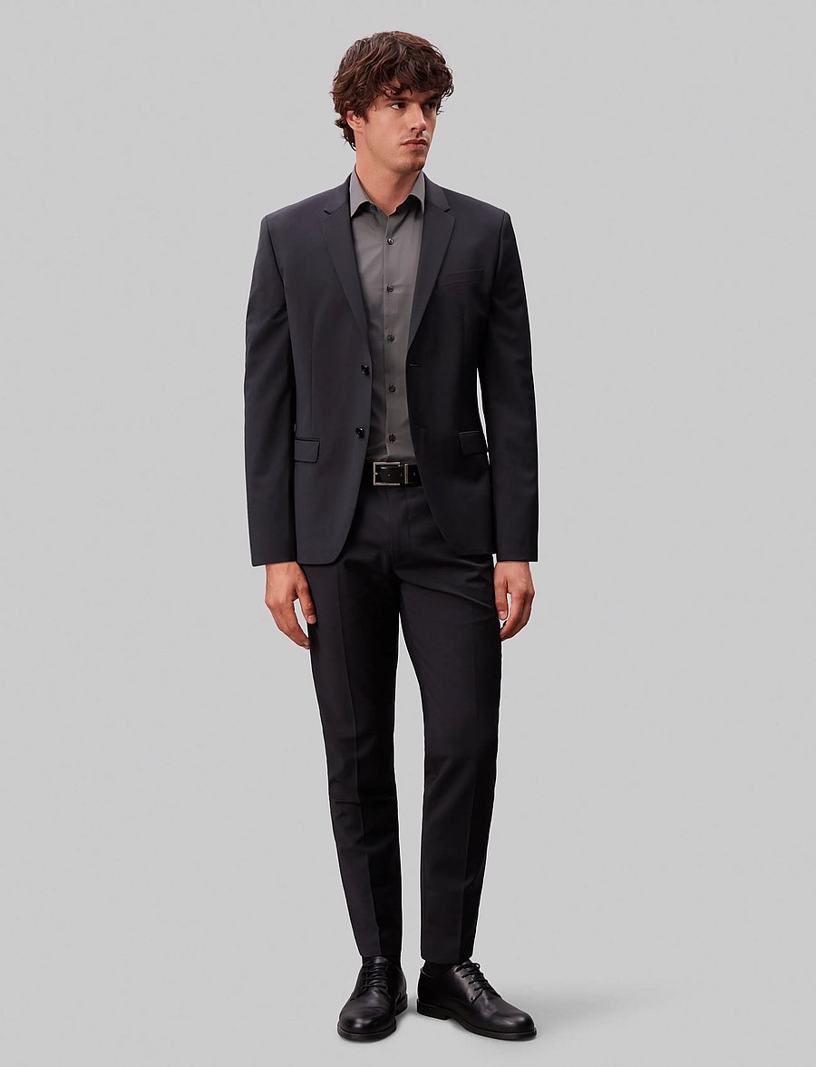 Calvin Klein - SLIM ACTV PERF STR SLD - kostymskjortor - magnet - 5