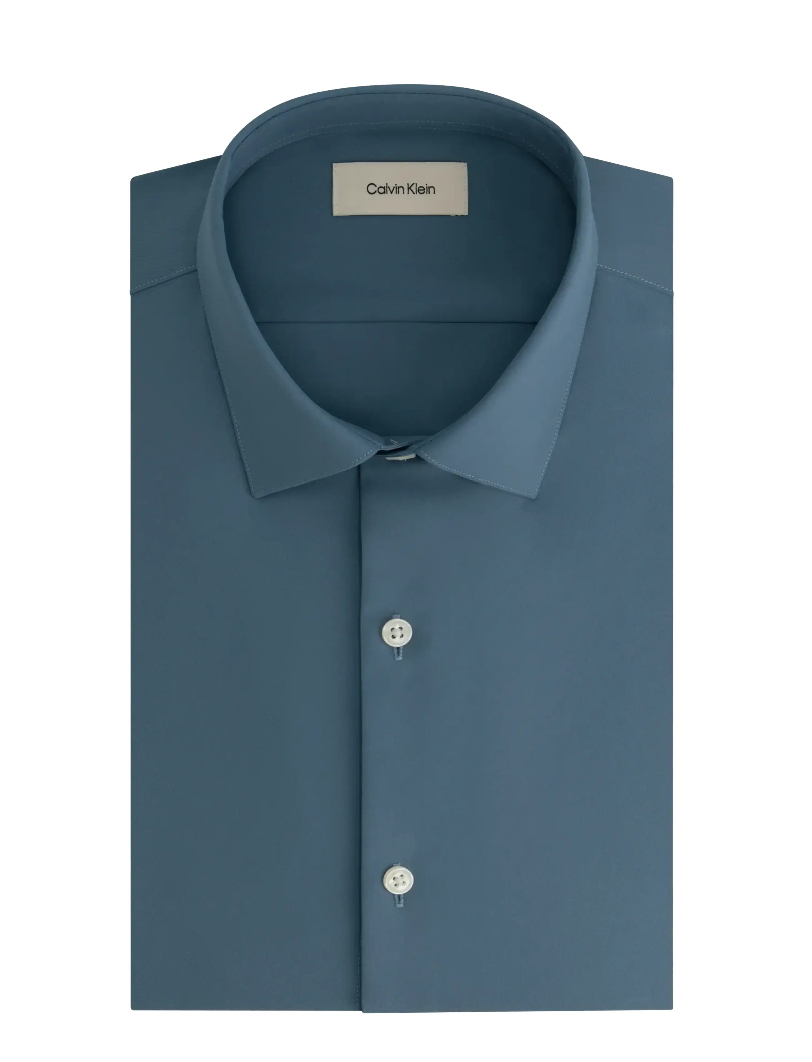 Calvin Klein SLIM ACTV PERF STR SLD - Skjorter - TEAL BLUE / blue