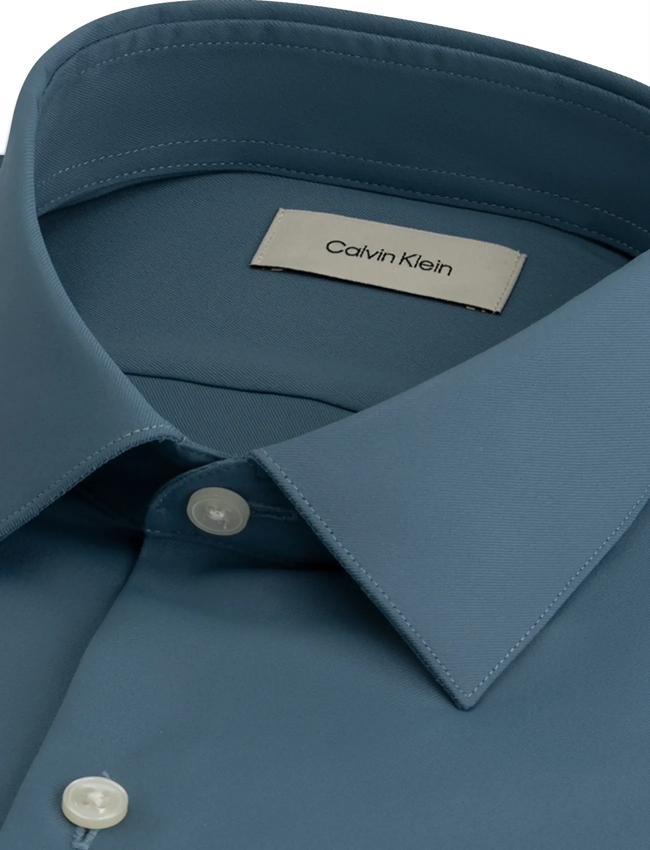 Calvin Klein - SLIM ACTV PERF STR SLD - koszule wizytowe - teal blue - 1