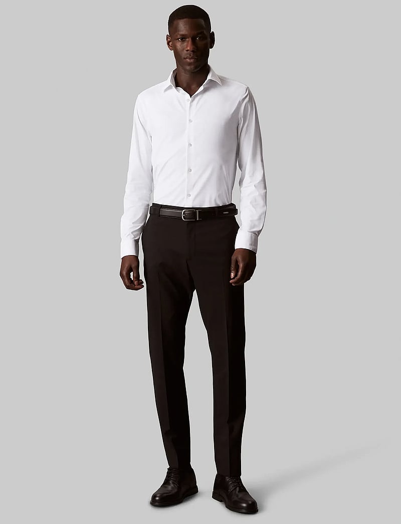 Calvin Klein - SLIM ACTV PERF STR SLD - formelle hemden - white - 3