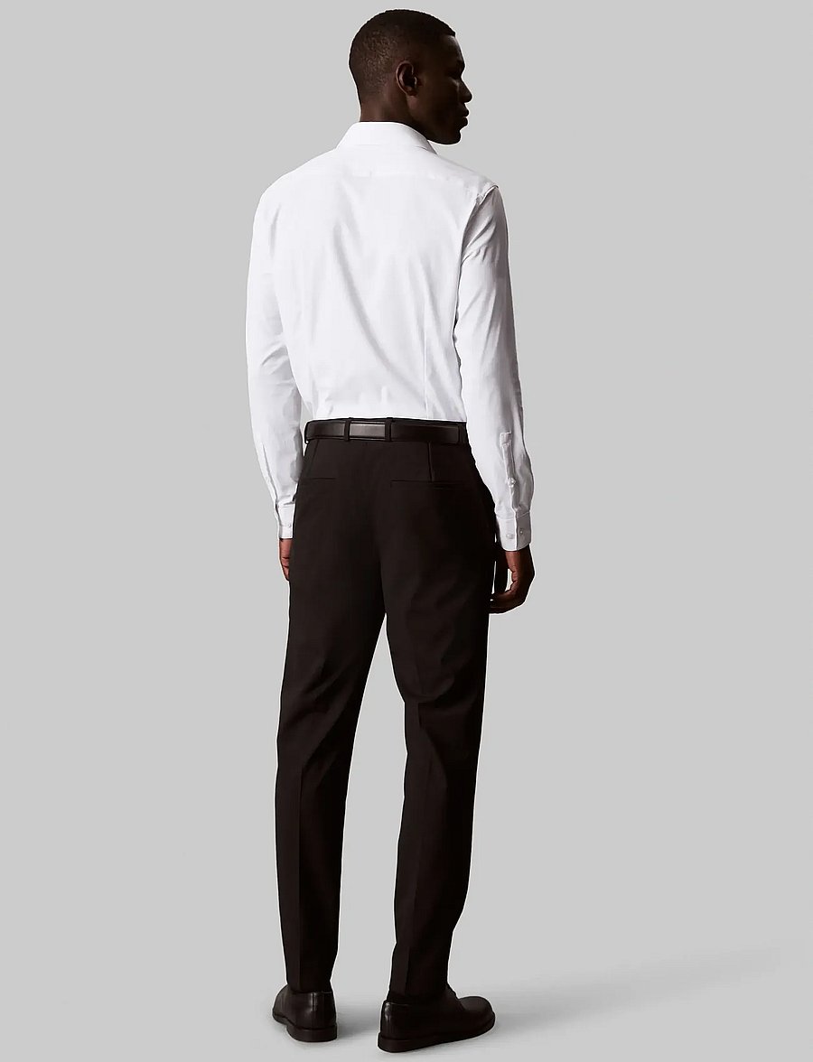 Calvin Klein - SLIM ACTV PERF STR SLD - kostymskjortor - white - 4