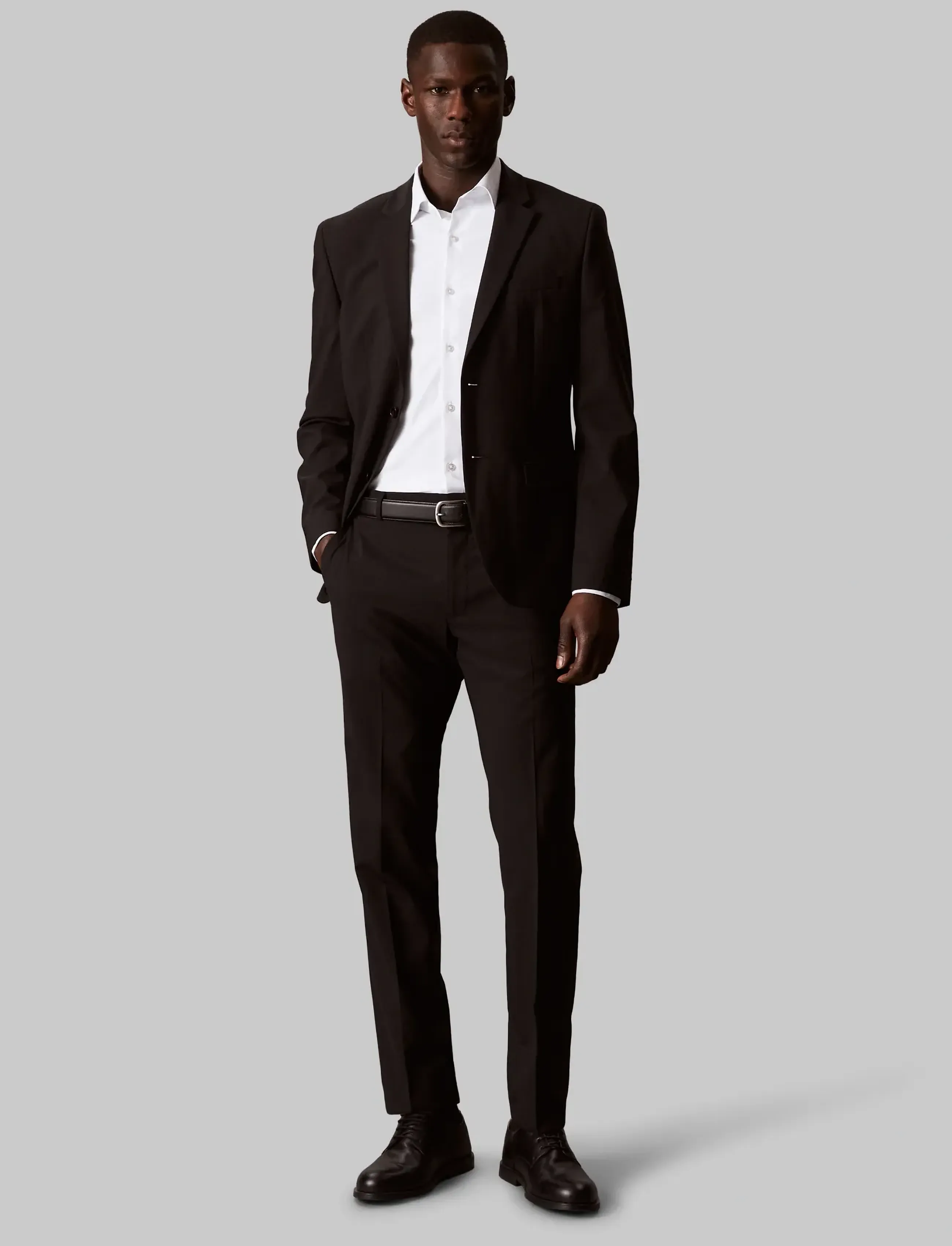 Calvin Klein - SLIM ACTV PERF STR SLD - formal shirts - white - 5
