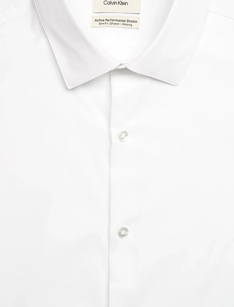 Calvin Klein - SLIM ACTV PERF STR SLD - kostymskjortor - white - 2