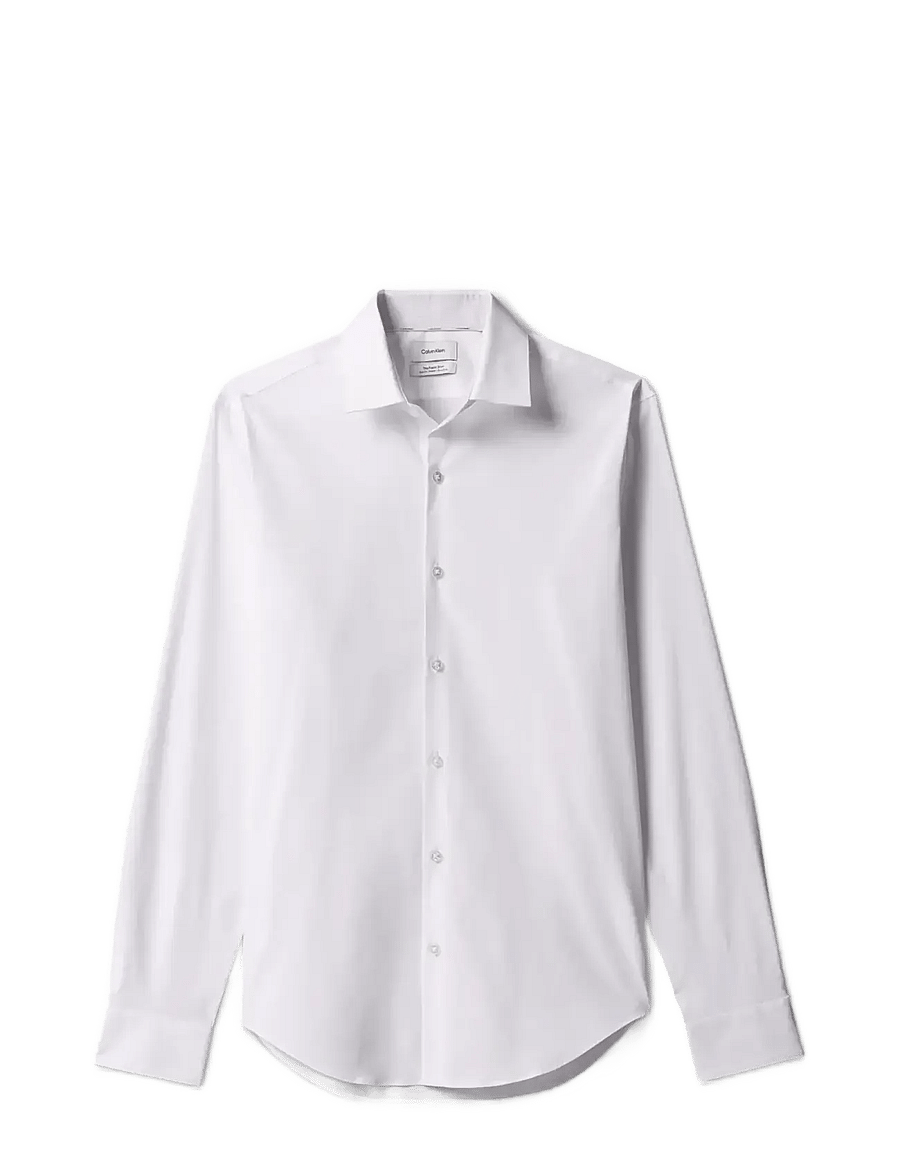 Calvin Klein - SLIM ESNTL POPLIN STR SLD - formal shirts - white - 1