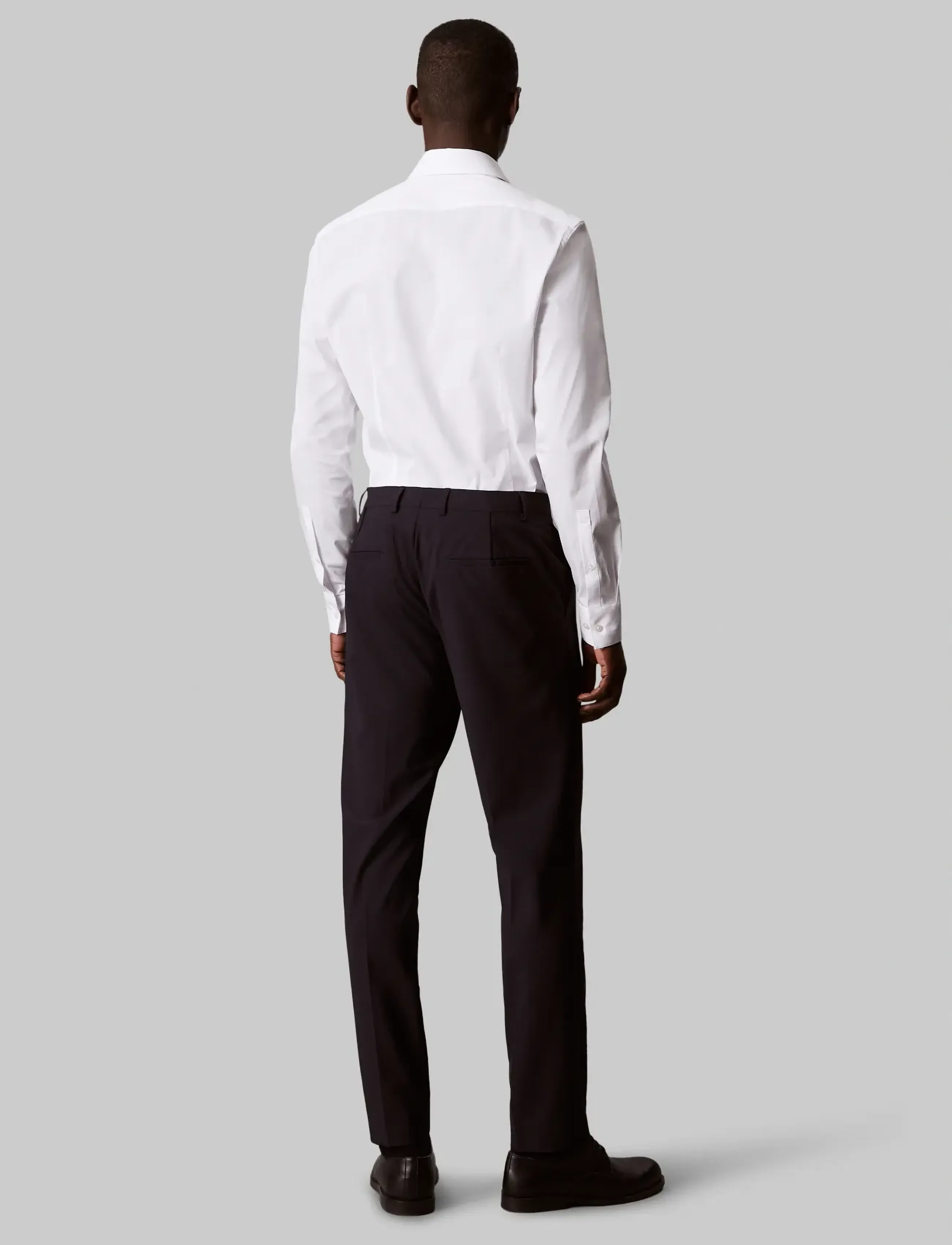 Calvin Klein Slim Esntl Poplin Str Sld, 42, Shirts, Weiß - Business Männerswear