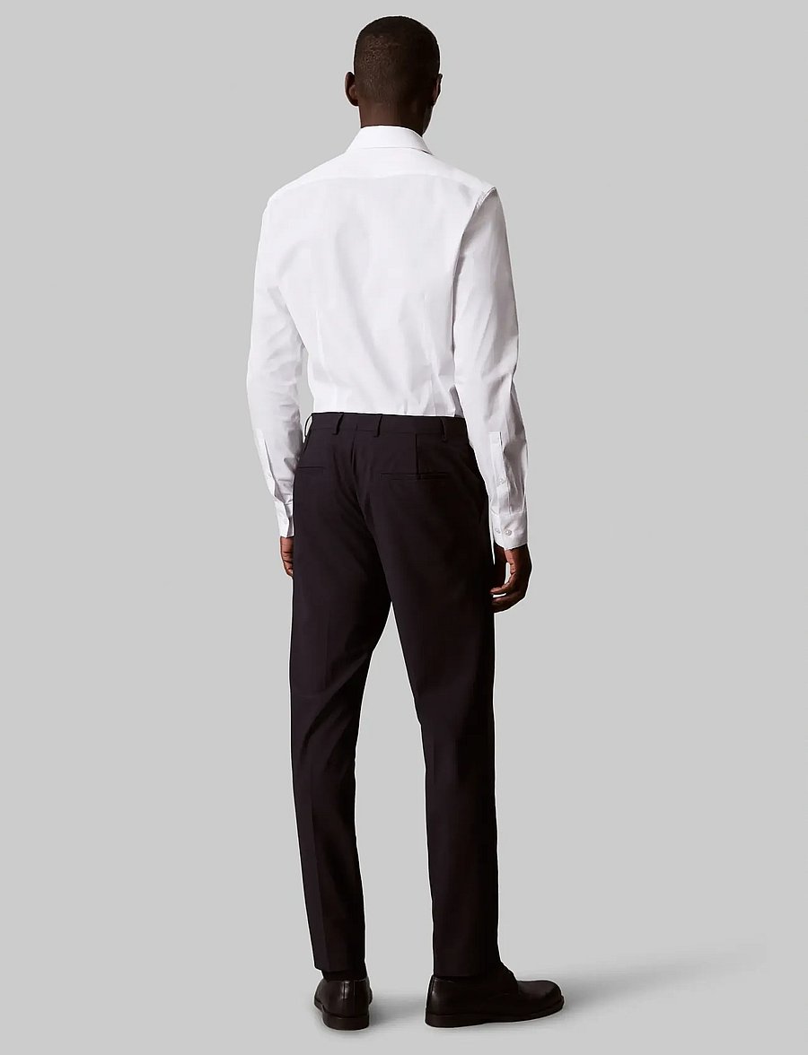Calvin Klein - SLIM ESNTL POPLIN STR SLD - formal shirts - white - 3