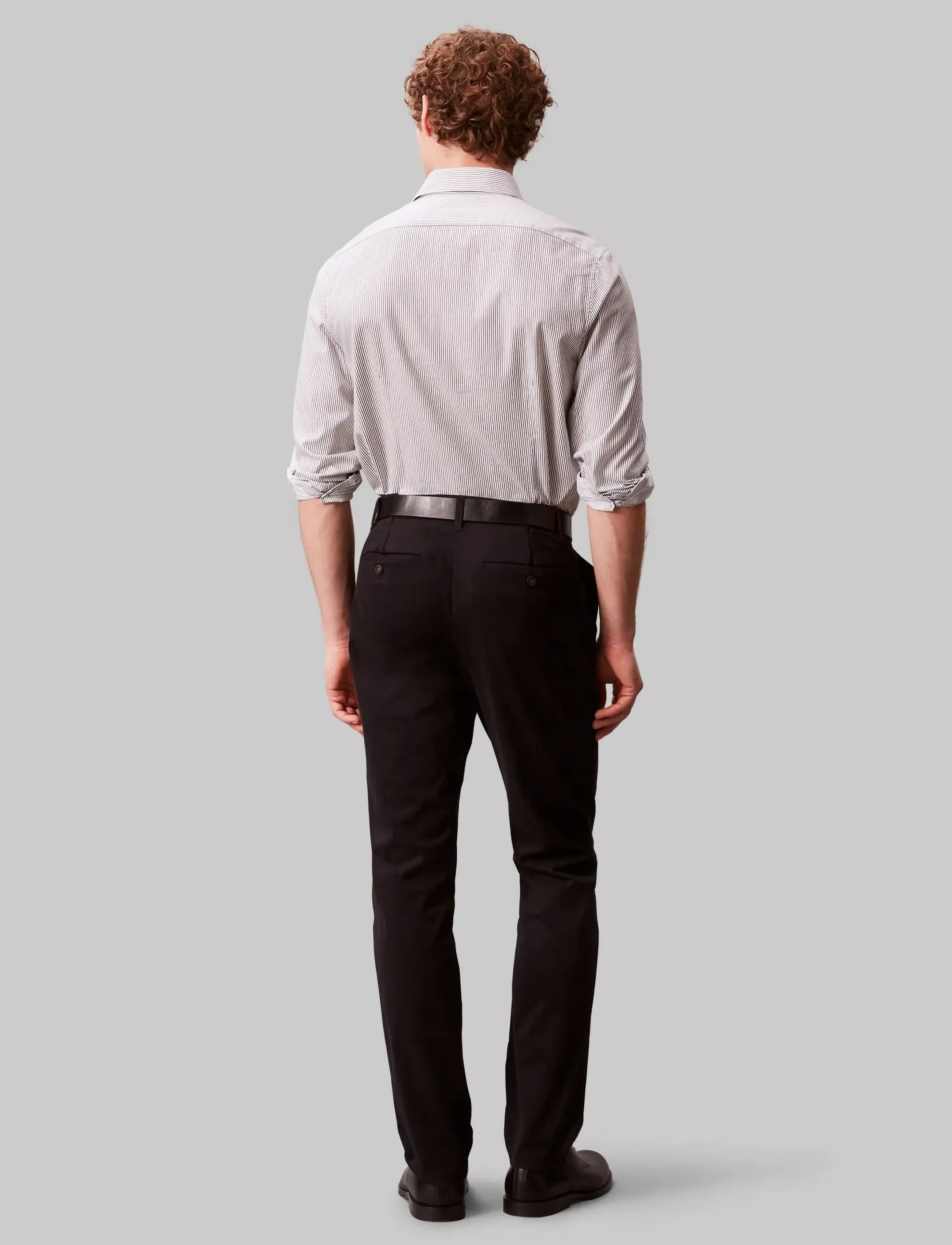 Calvin Klein - SLIM SFT WSHD STR STP - striped shirts - navy - 2