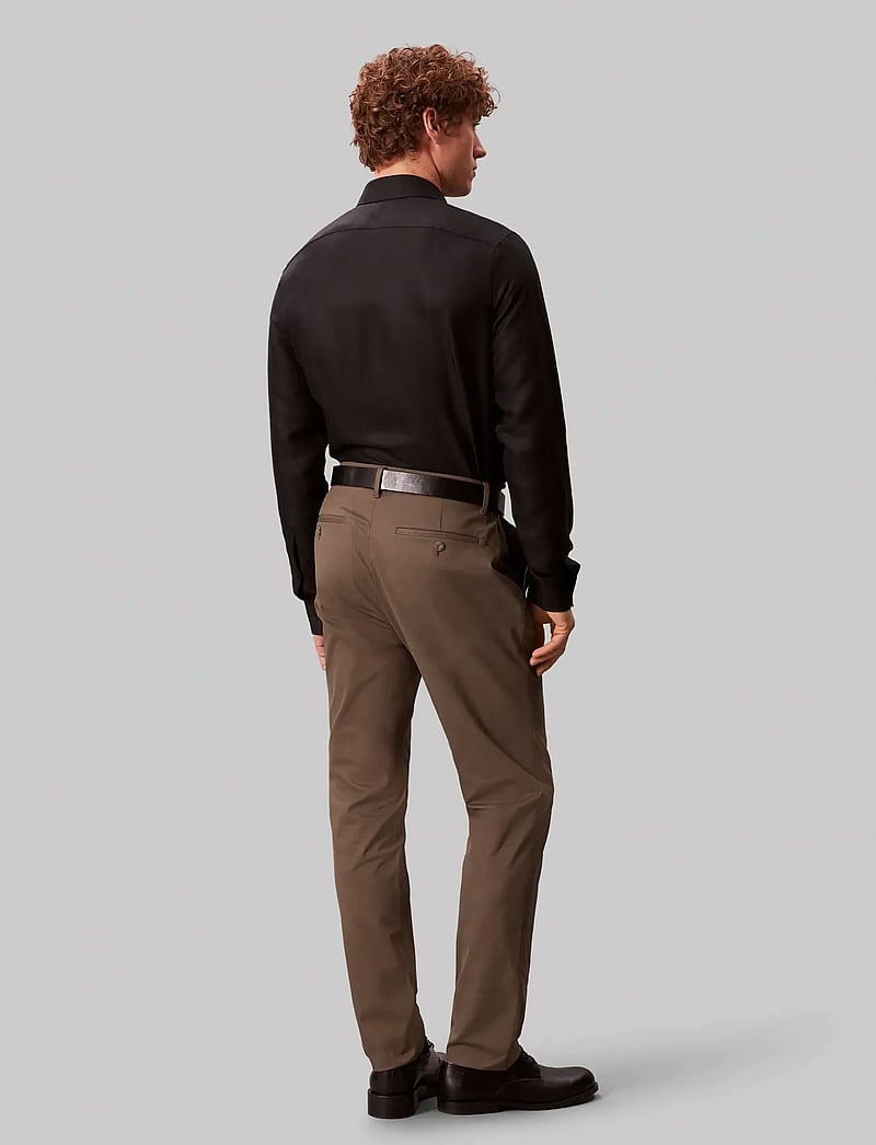 Calvin Klein - SLIM REF LINEN BLD SLD - formelle skjorter - black - 3